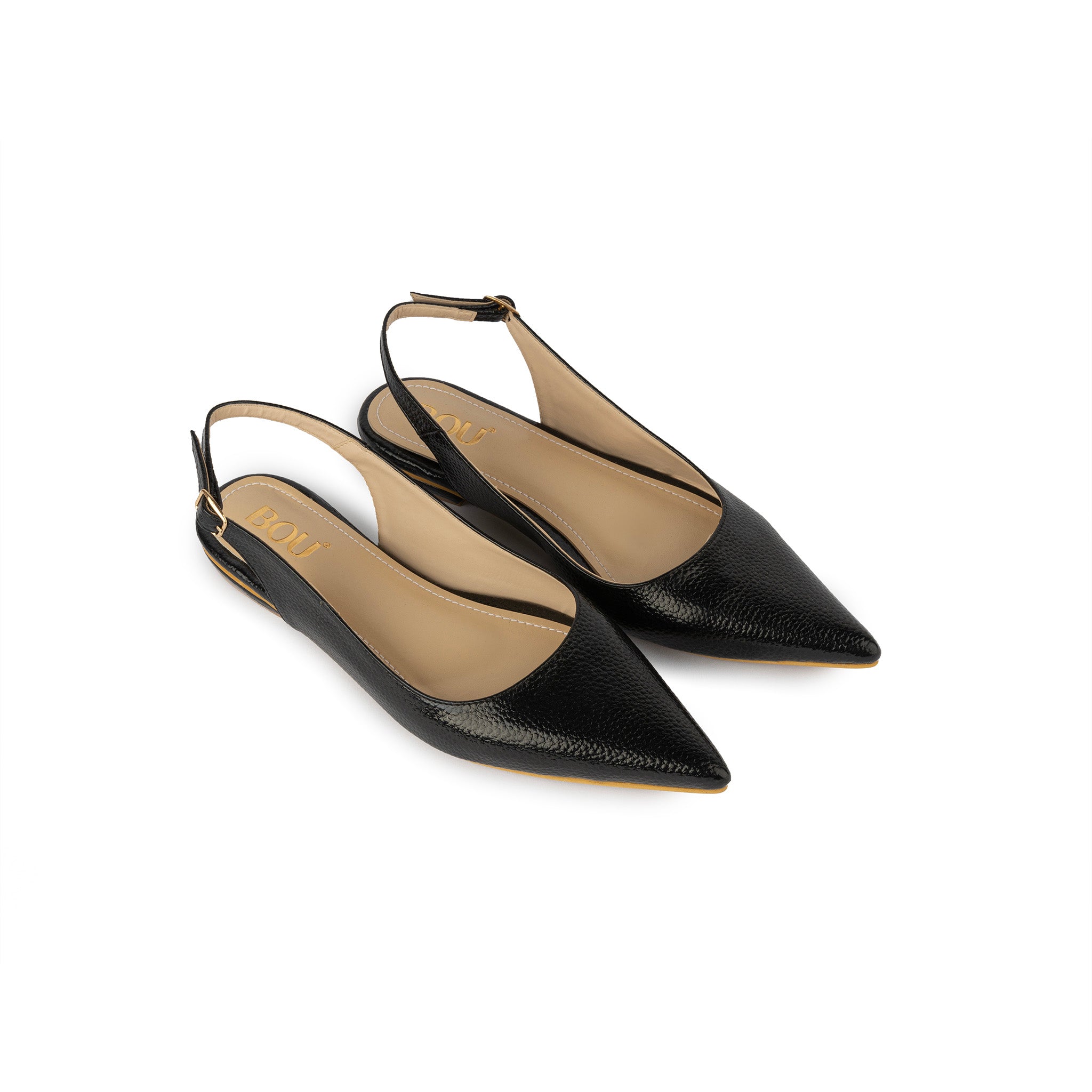 Pointed Toe Sling Back Flats - Starry Night