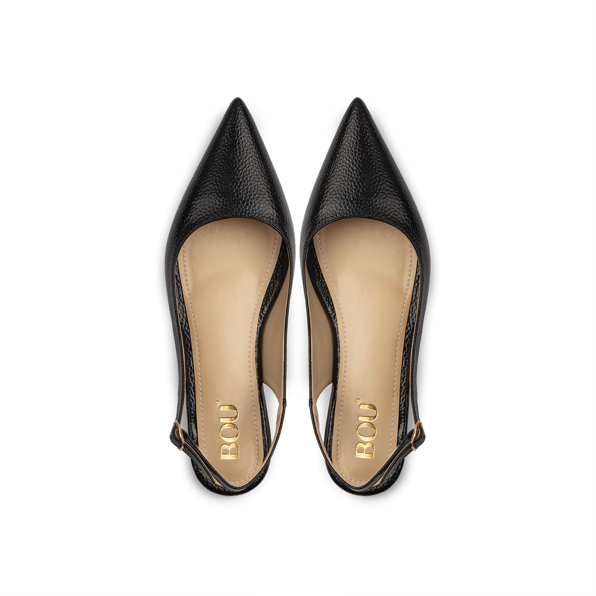 Pointed Toe Sling Back Flats - Starry Night