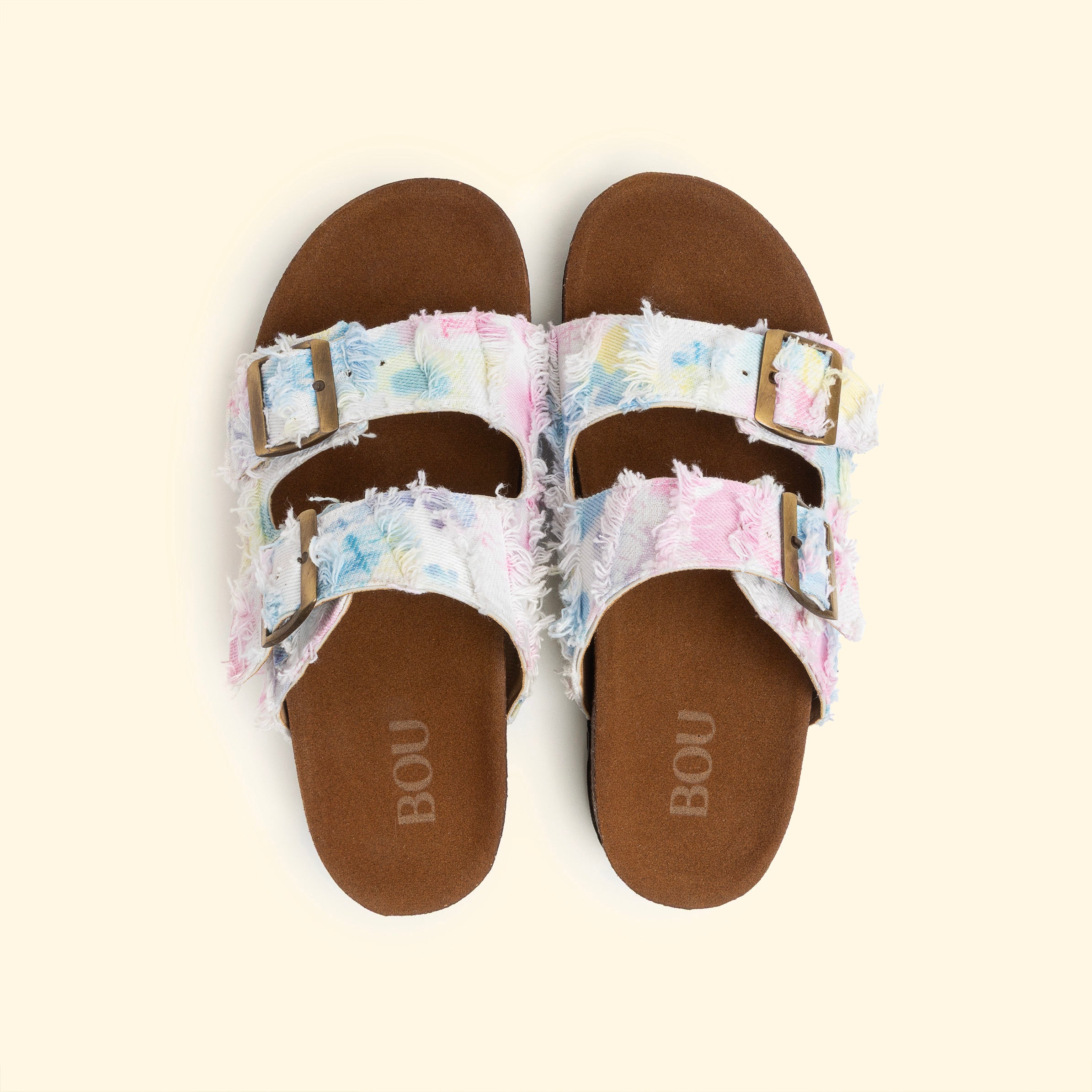 Denim tie dye slipper - Pink