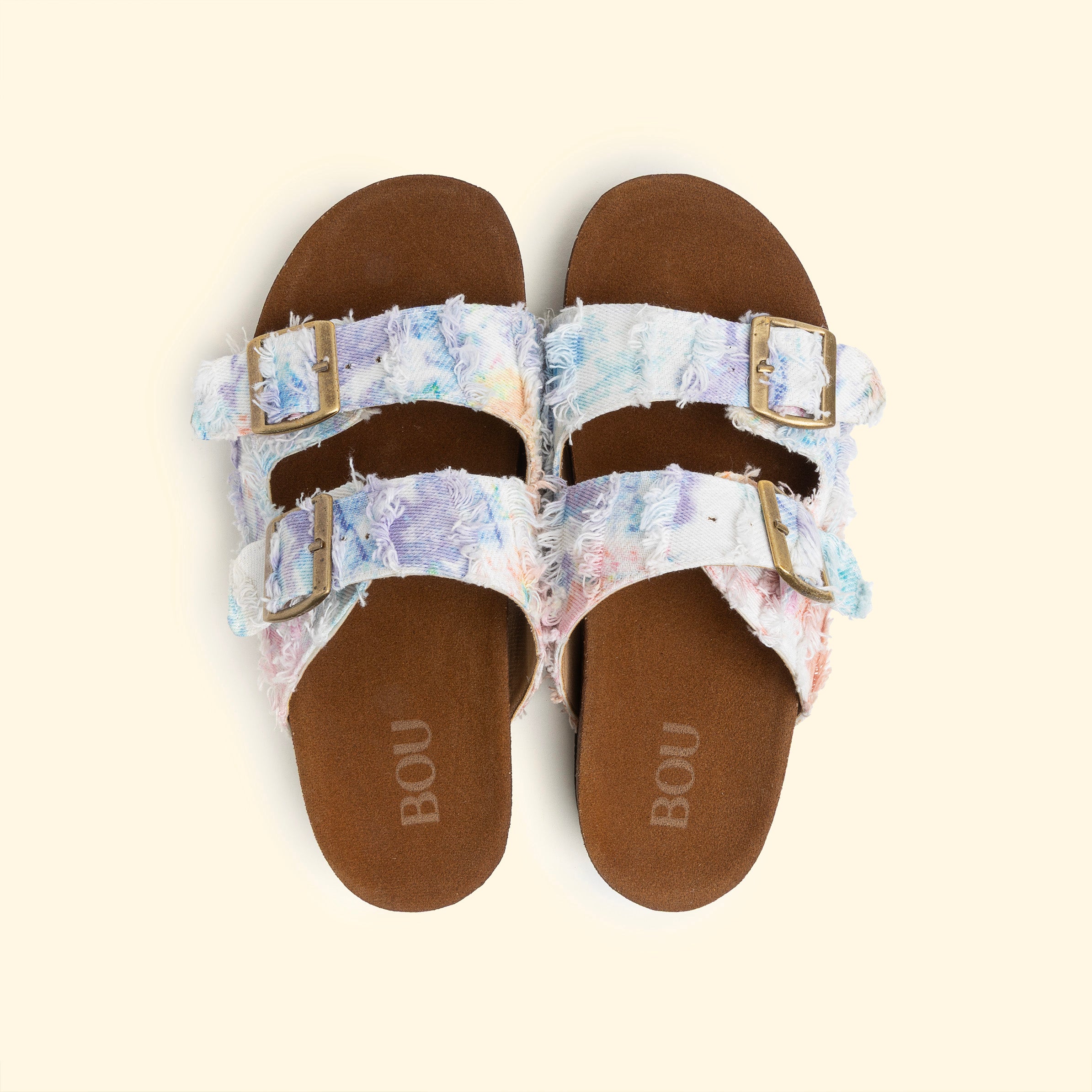 Denim tie dye slipper - Purple