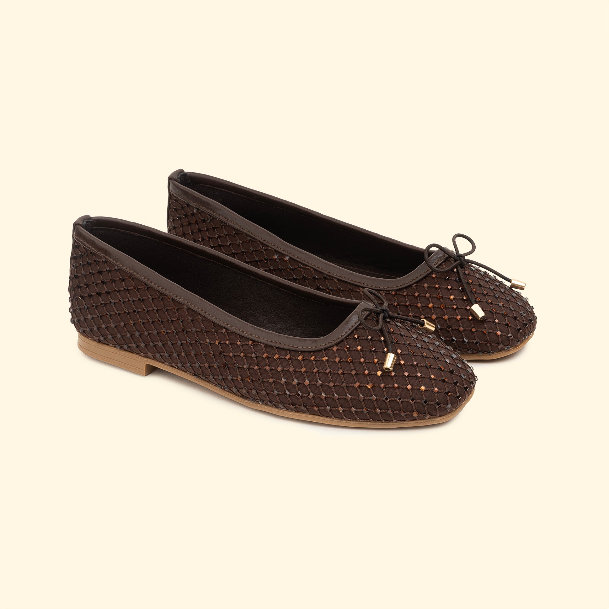 Bou mini Crystal Flat - Dark Chocolate
