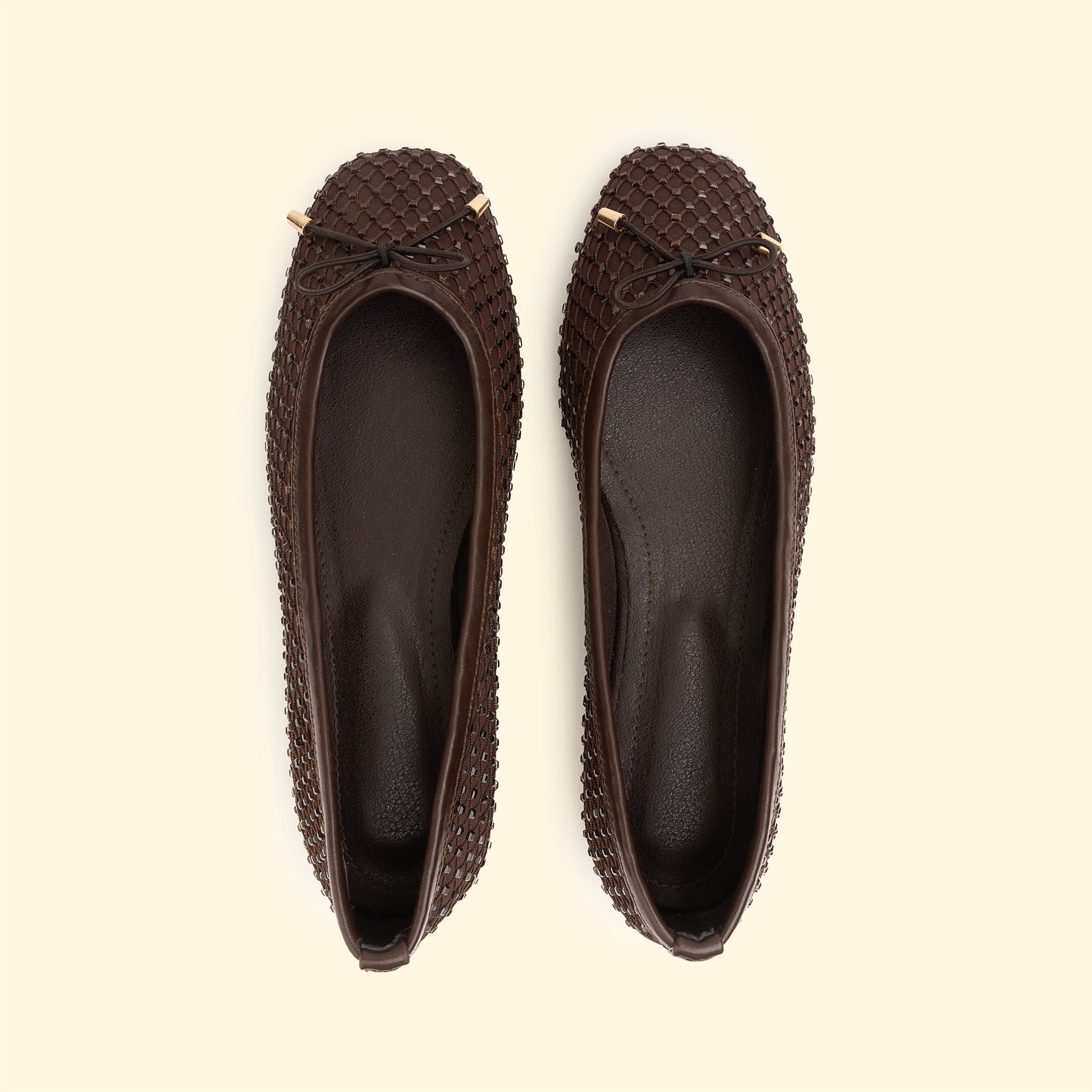 Bou mini Crystal Flat - Dark Chocolate
