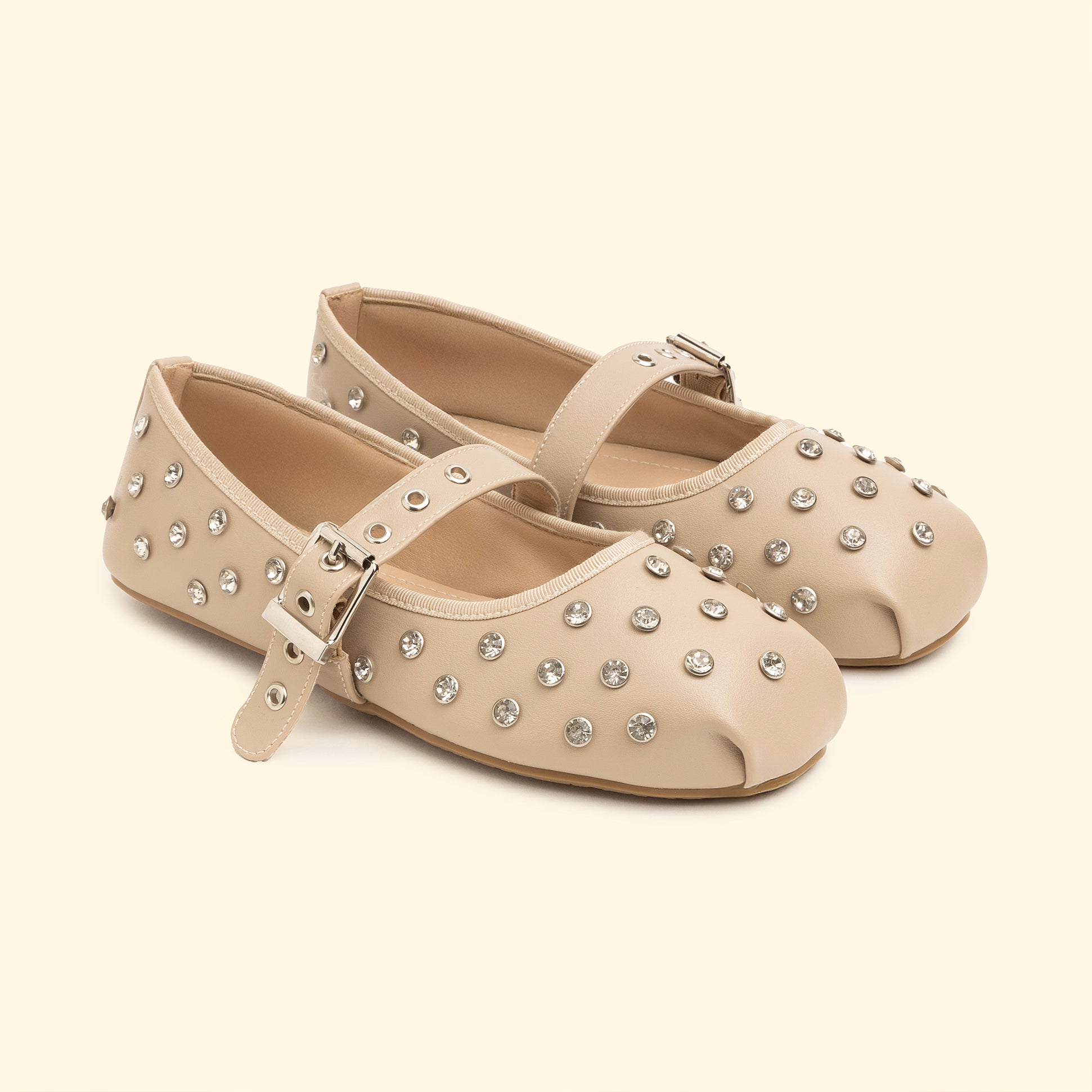Nova stud mary jane - Beige
