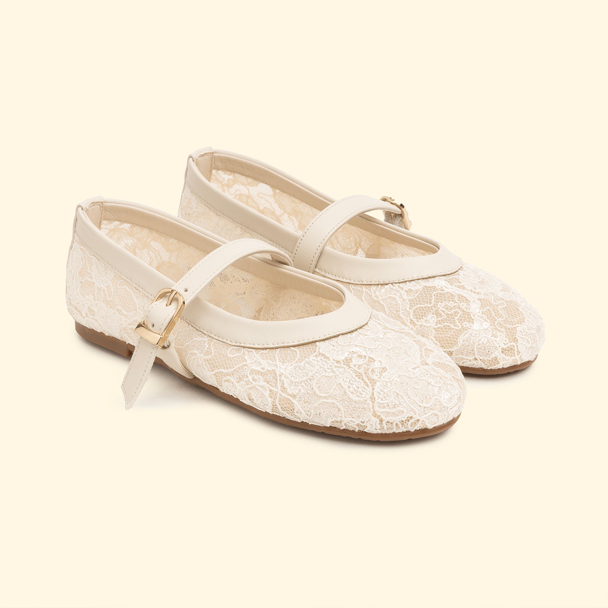 Lace Grace Mary Jane - Beige
