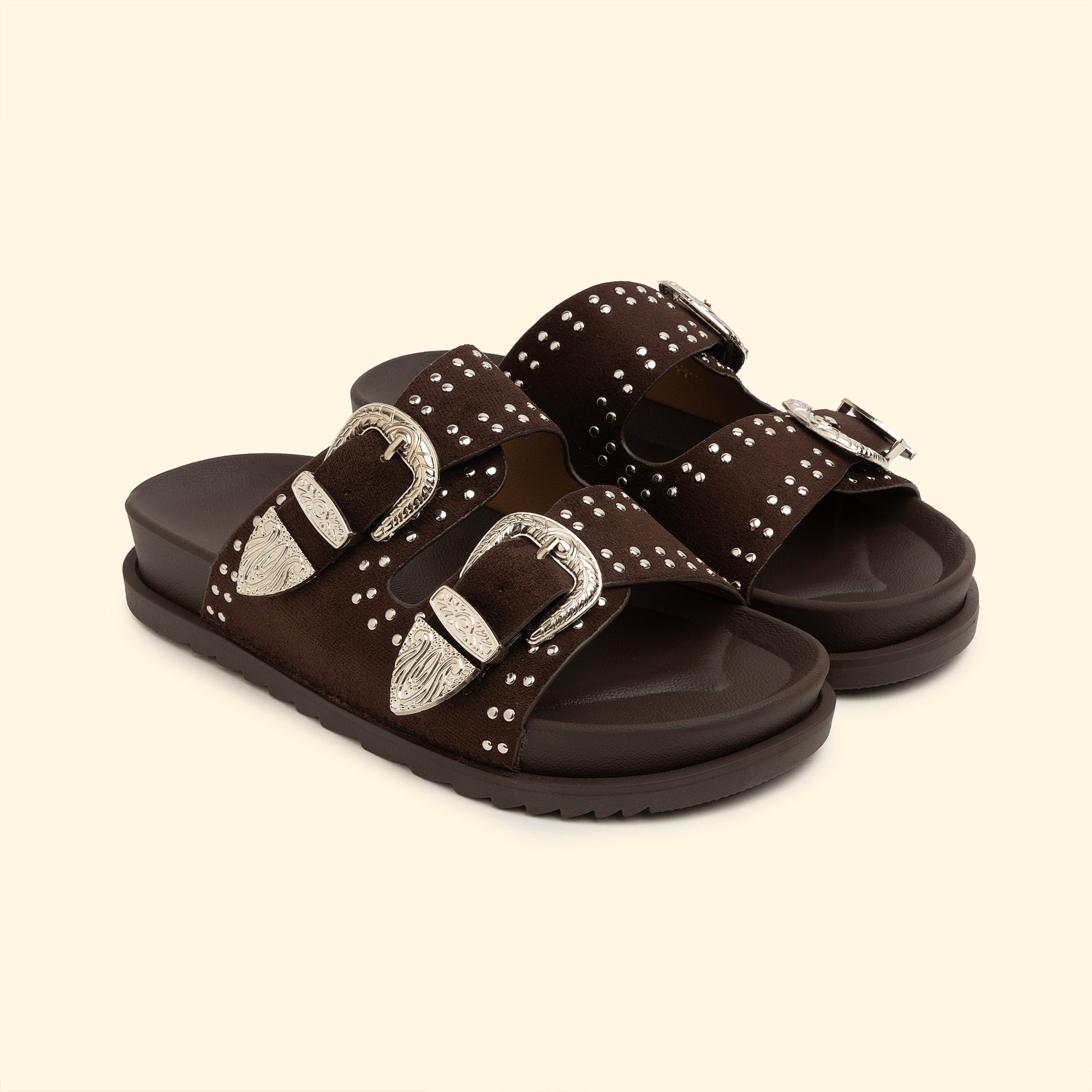 Rogue buckle slides - Dark Chocolate