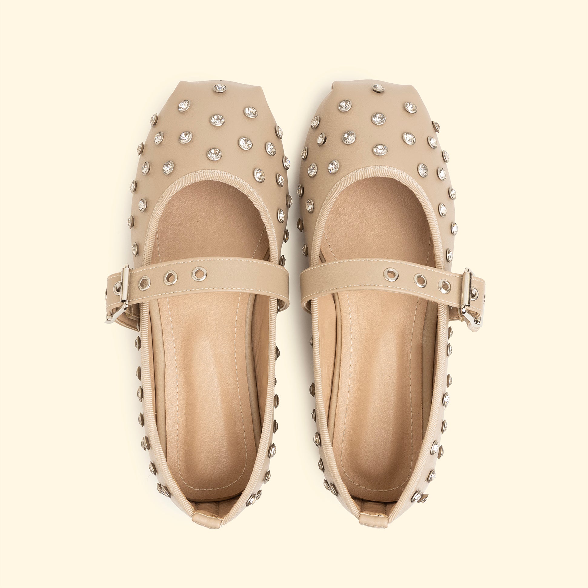 Nova stud mary jane - Beige