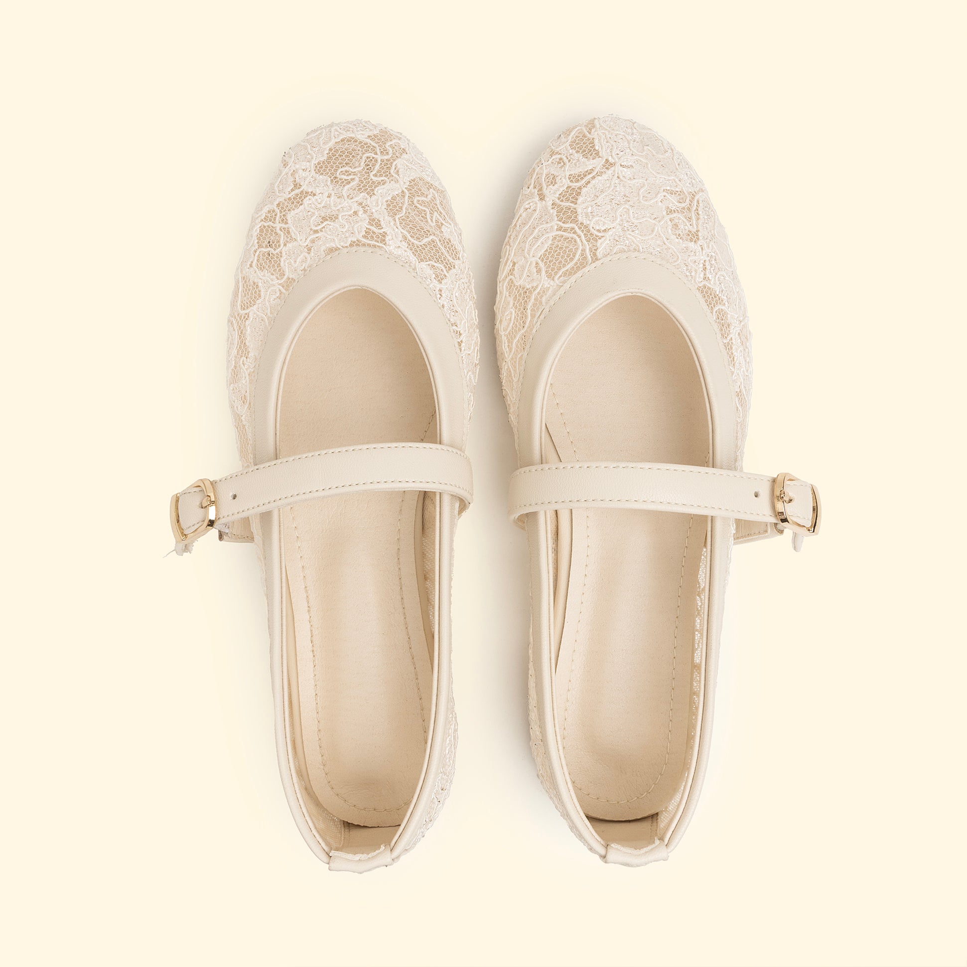 Lace Grace Mary Jane - Beige