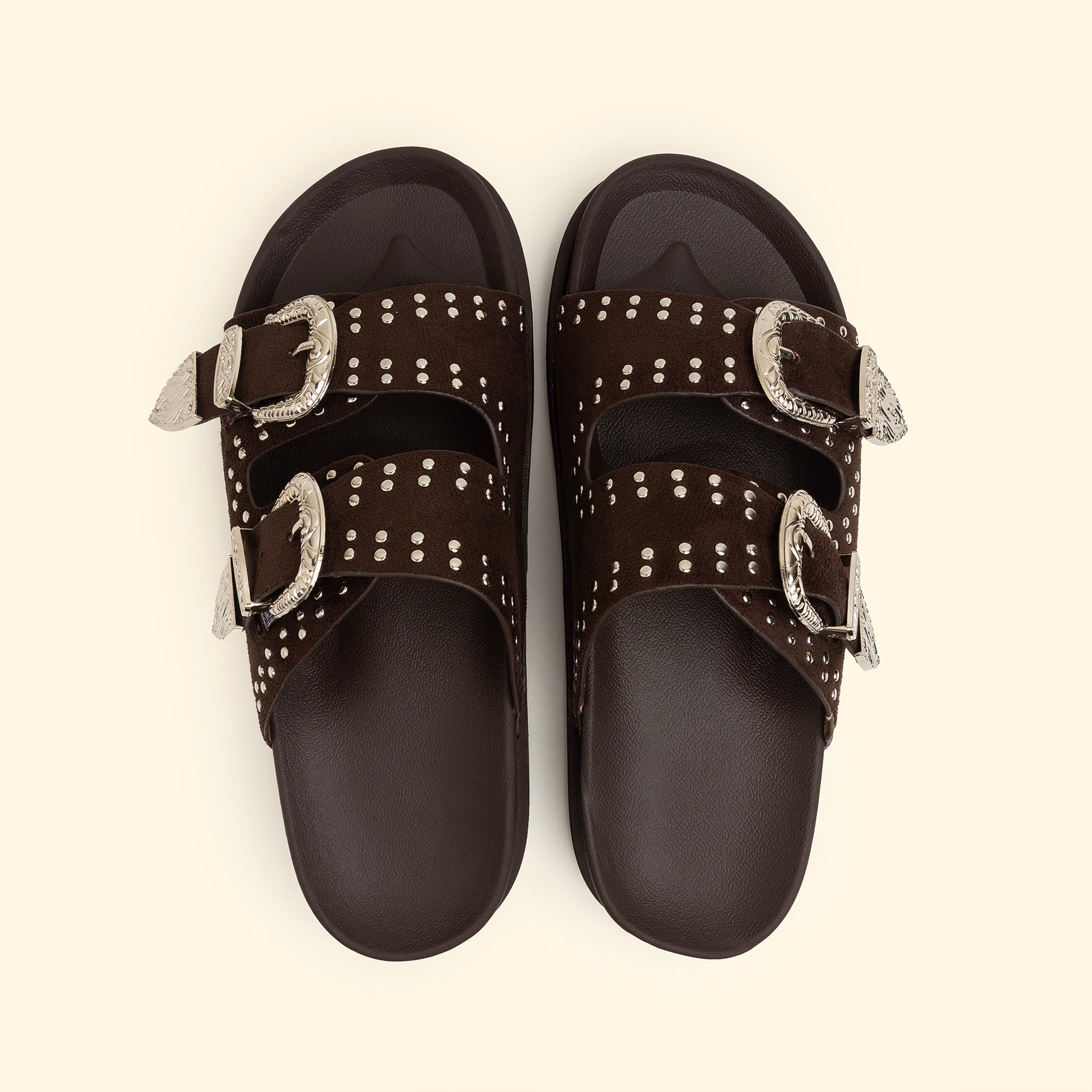 Rogue buckle slides - Dark Chocolate