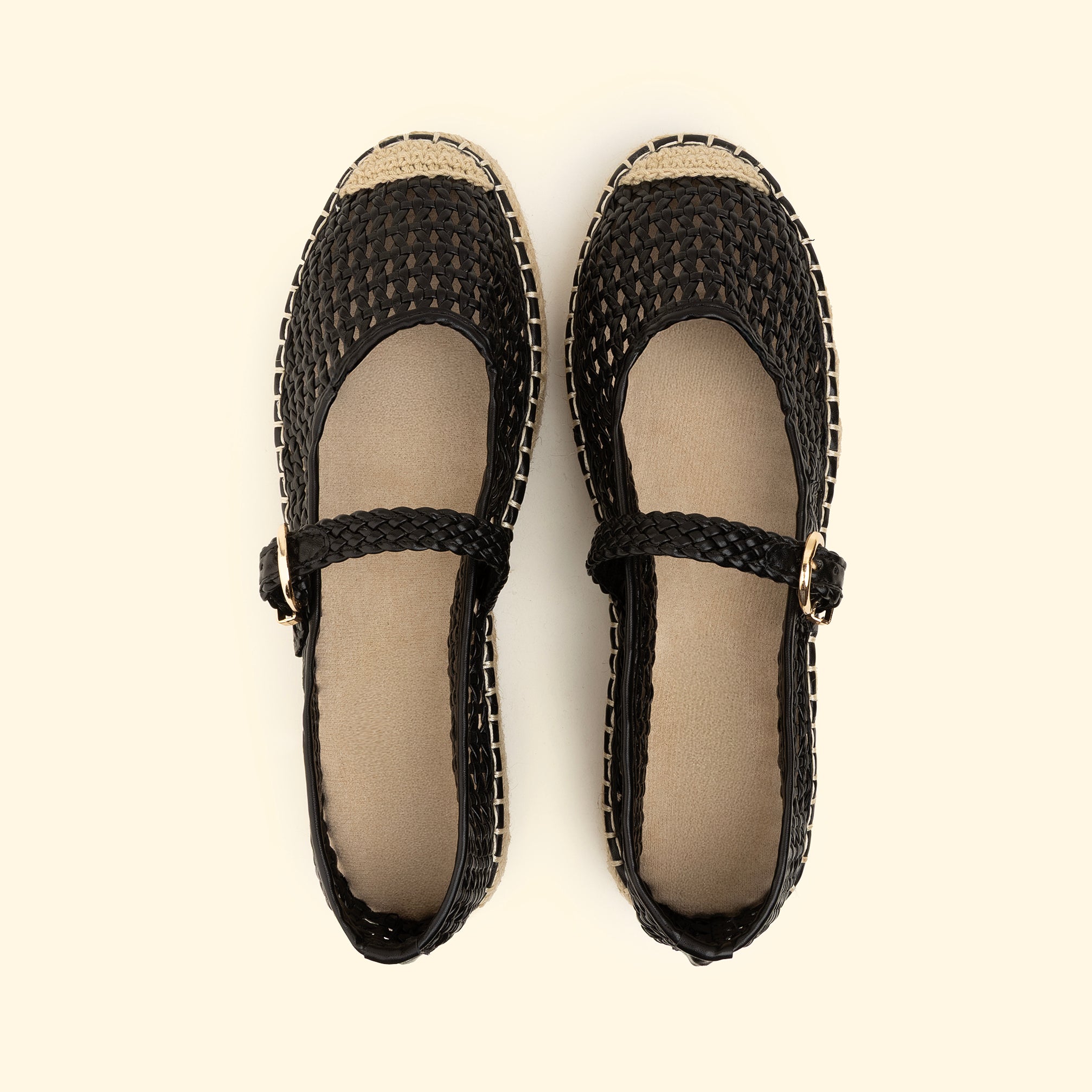 Woven Espadrilles - Black