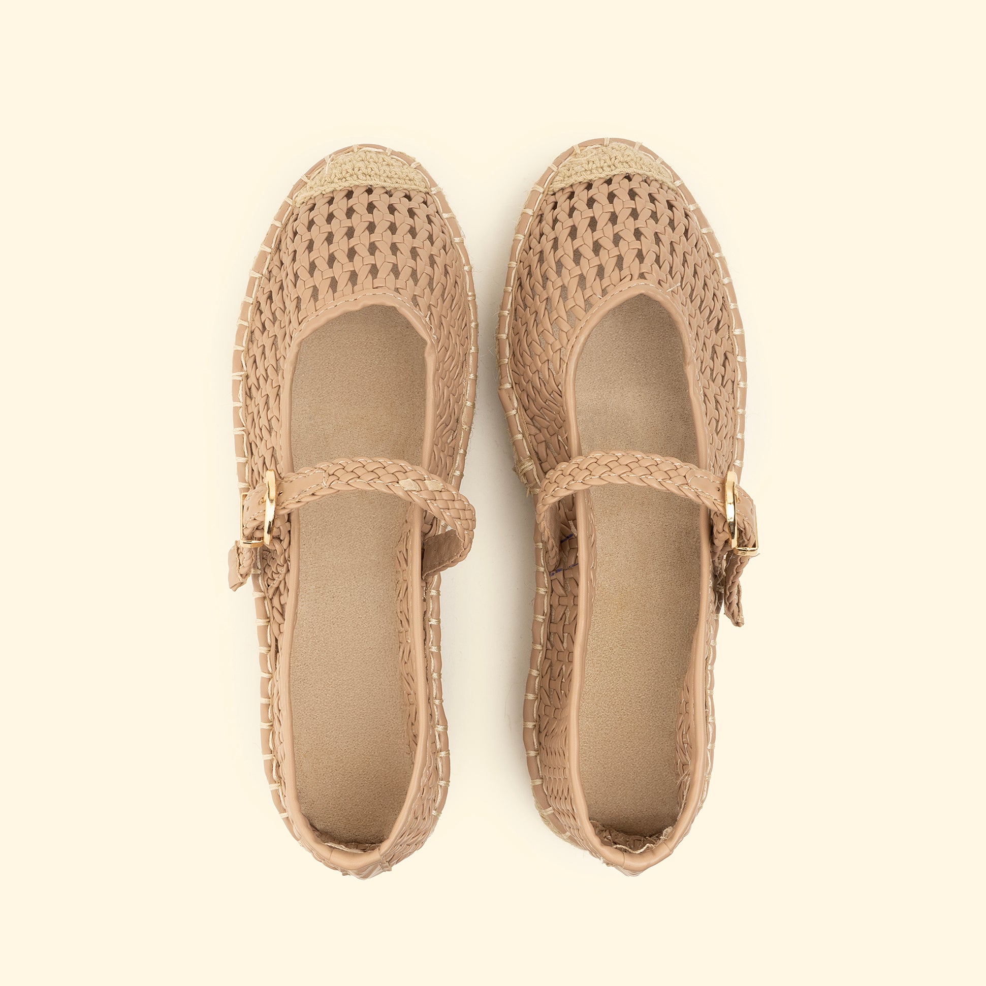 Woven Espadrilles - Dark Beige