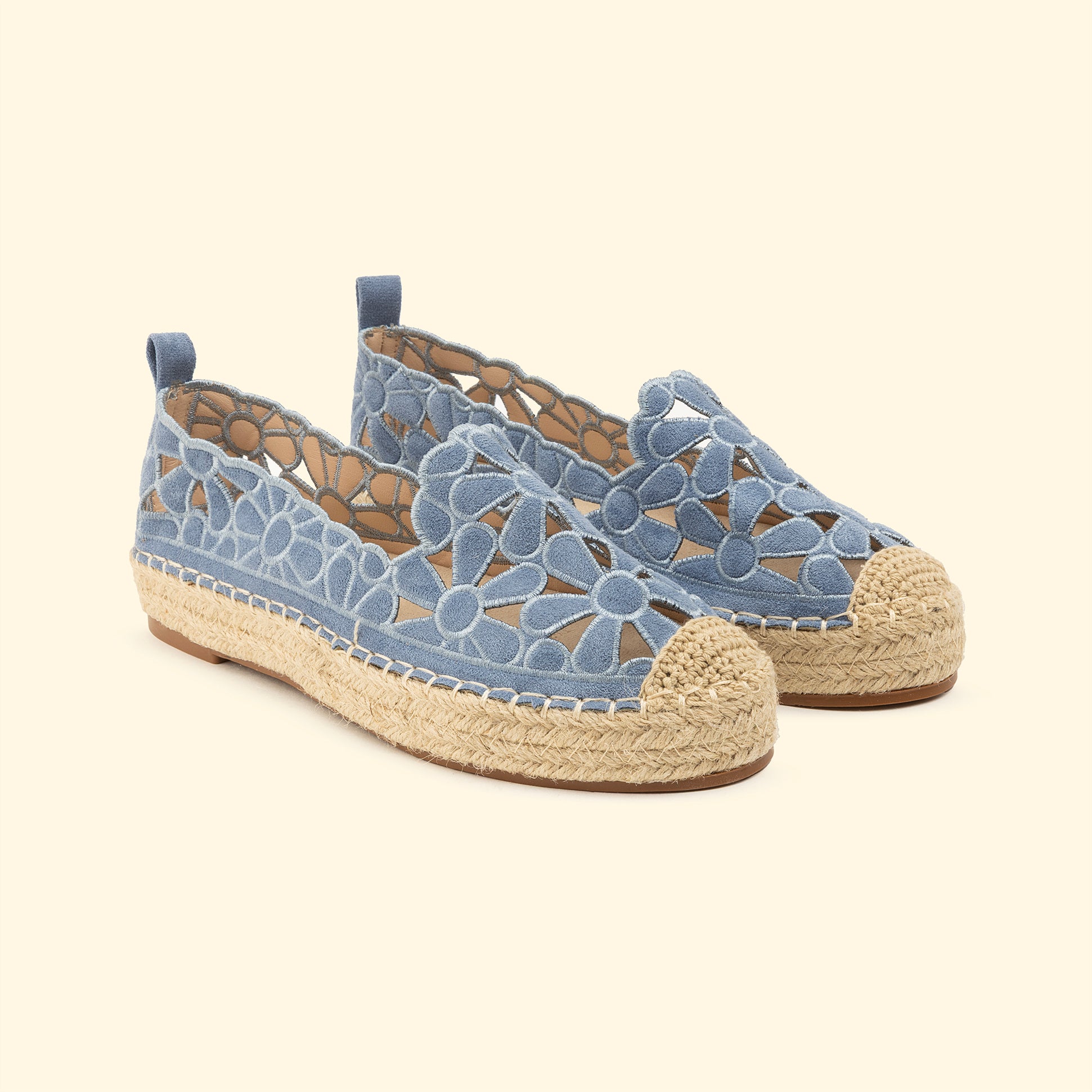 Floral Espadrilles - Blue