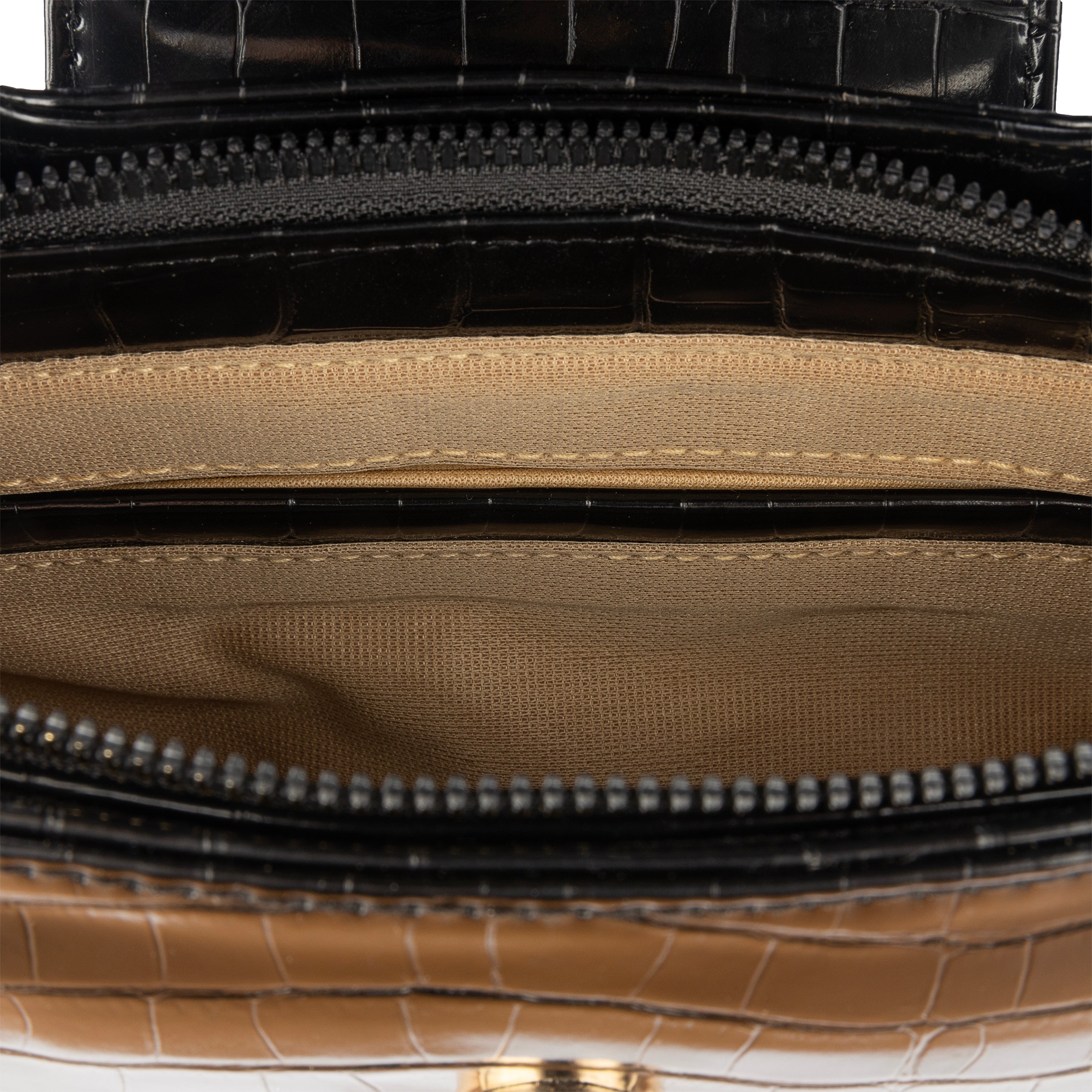 The Petite Posh Tote - Ebony Crocodile