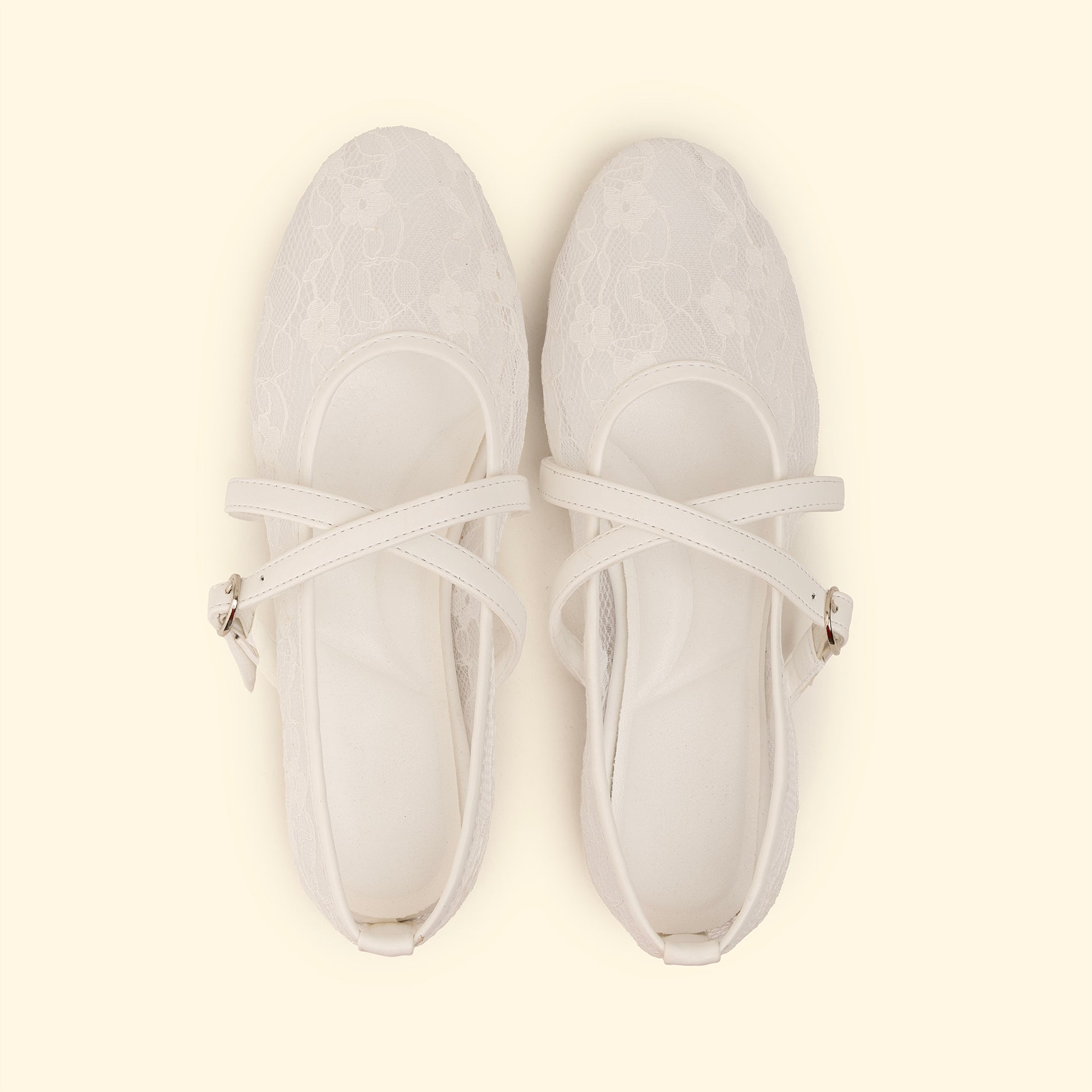 Cross Strap Lace Grace - White