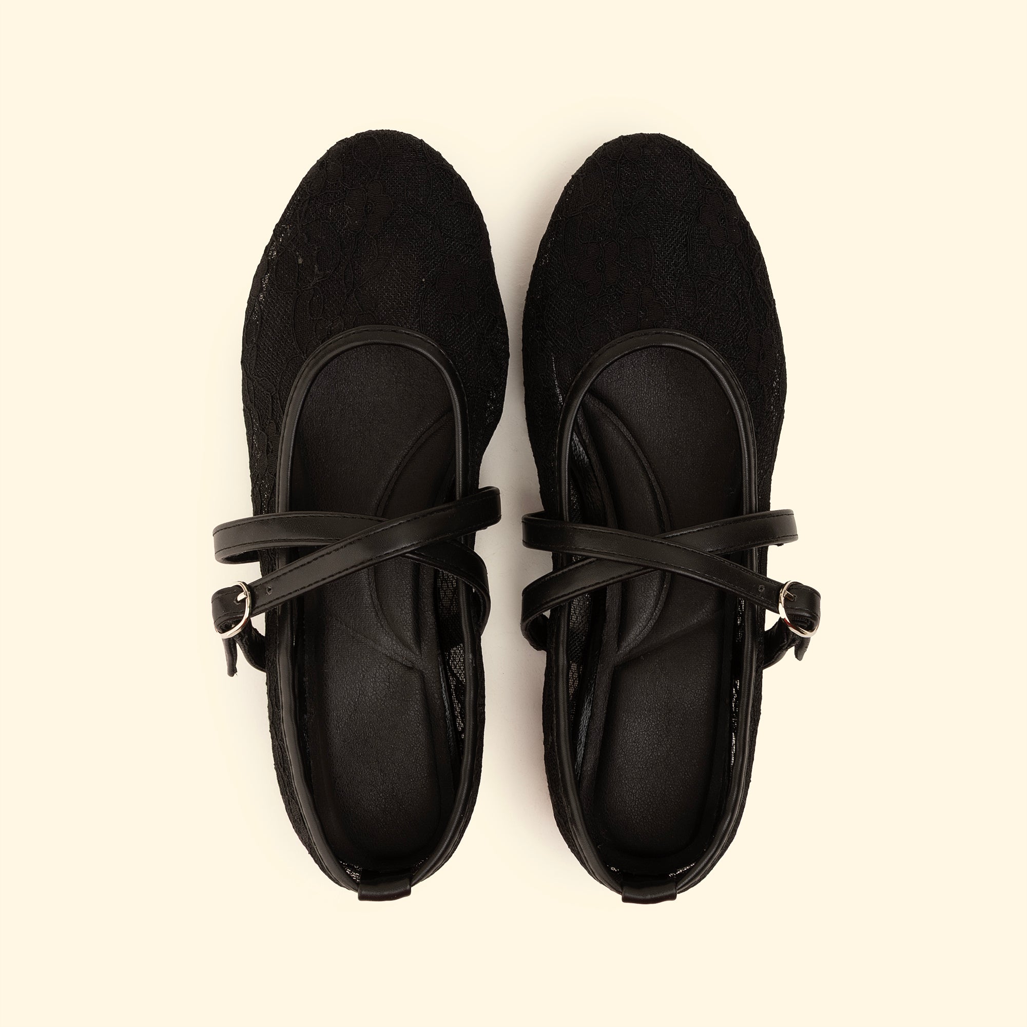 Cross Strap Lace Grace - Black