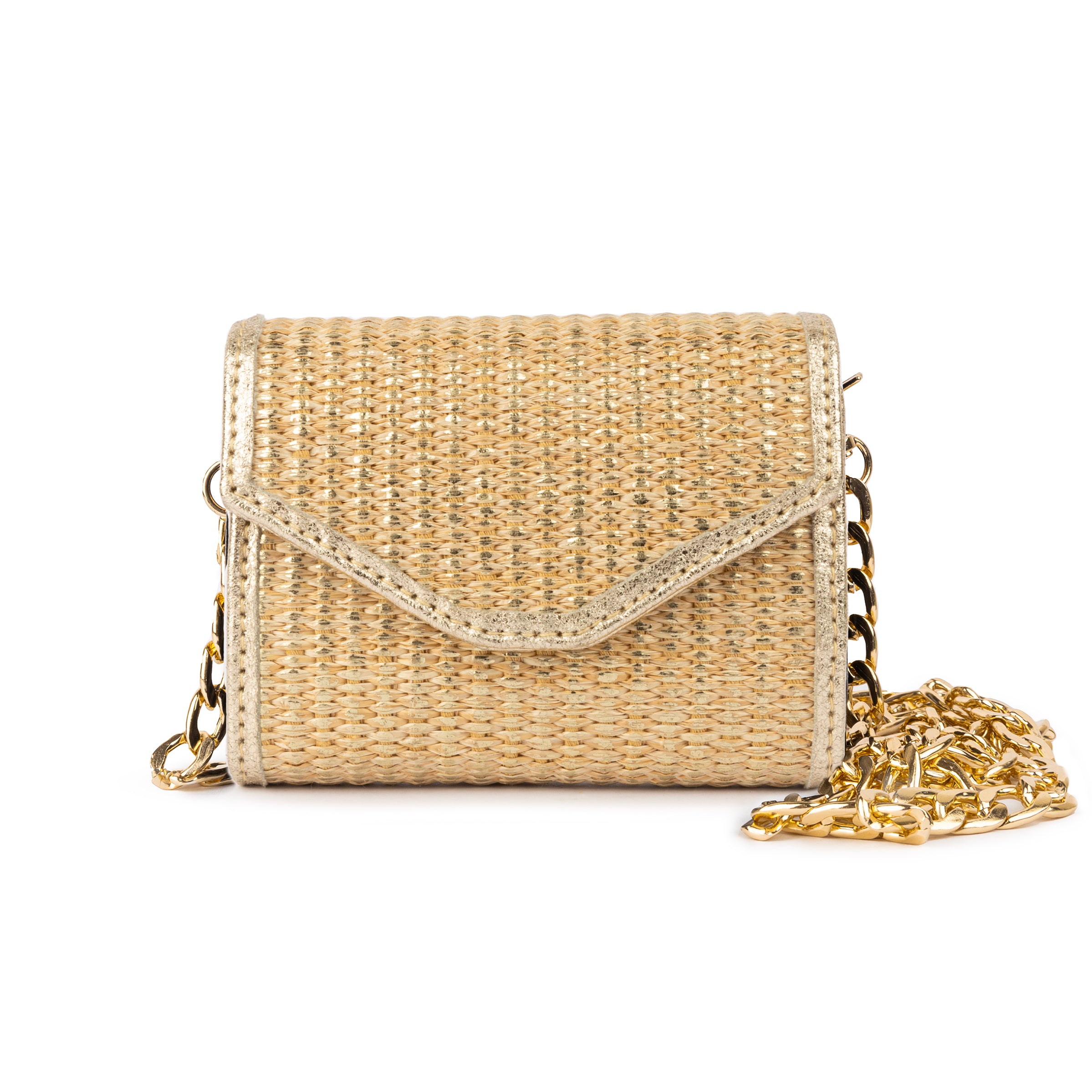 Burlap Micro Purse - Gold