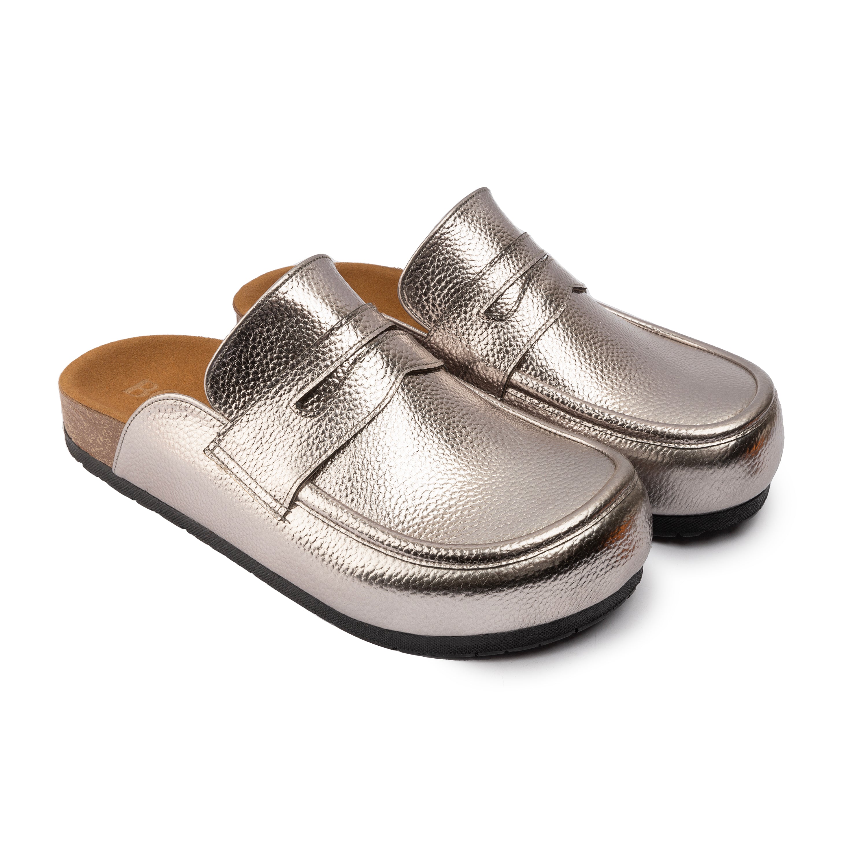 Loafer Clogs - Shinny Taupe