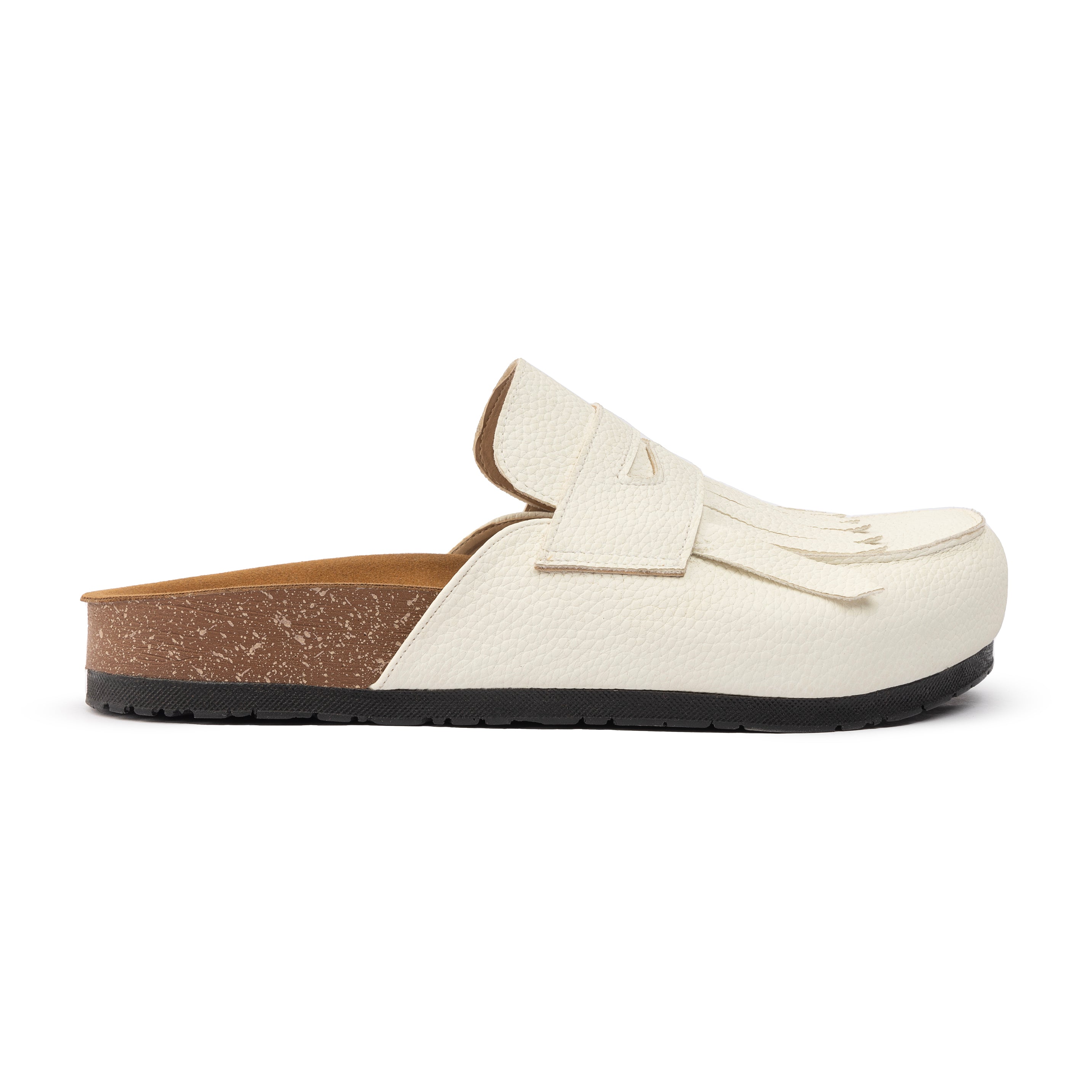 Loafer Clogs " Fringed " - Radiant White