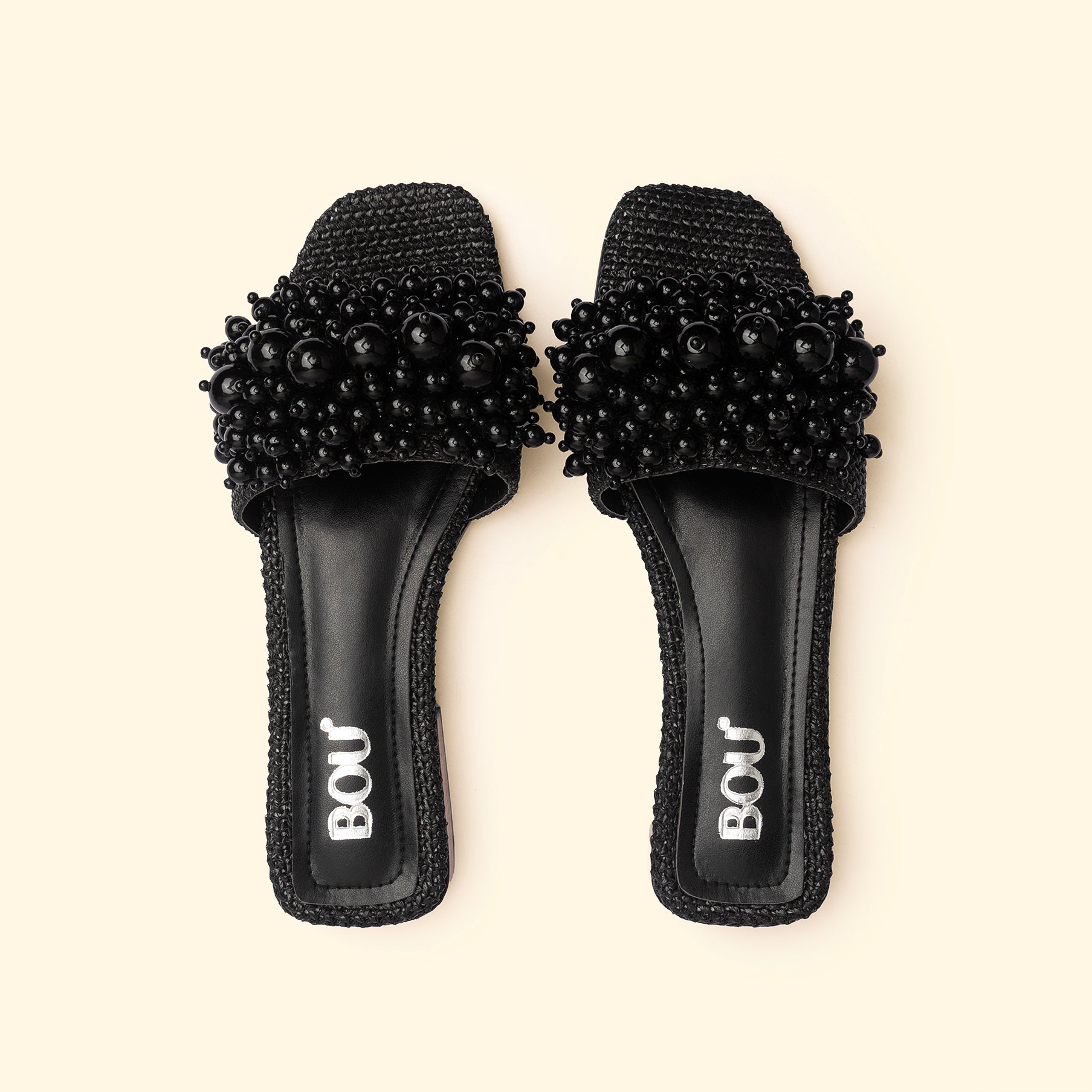 SIRENA PEARL SLIDES - Onyx Pearl