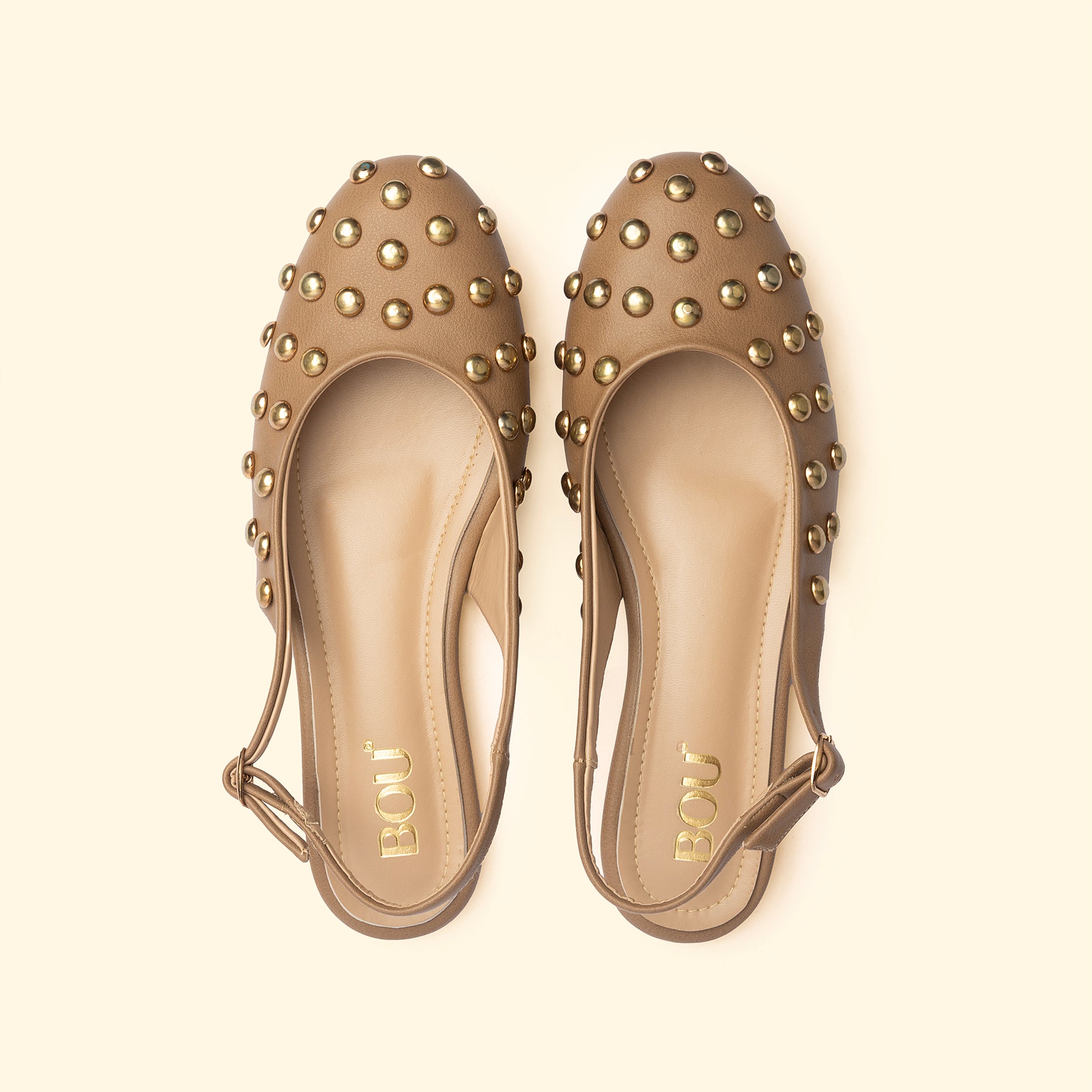 NINA STUD SLINGBACKS - Nina Mocha
