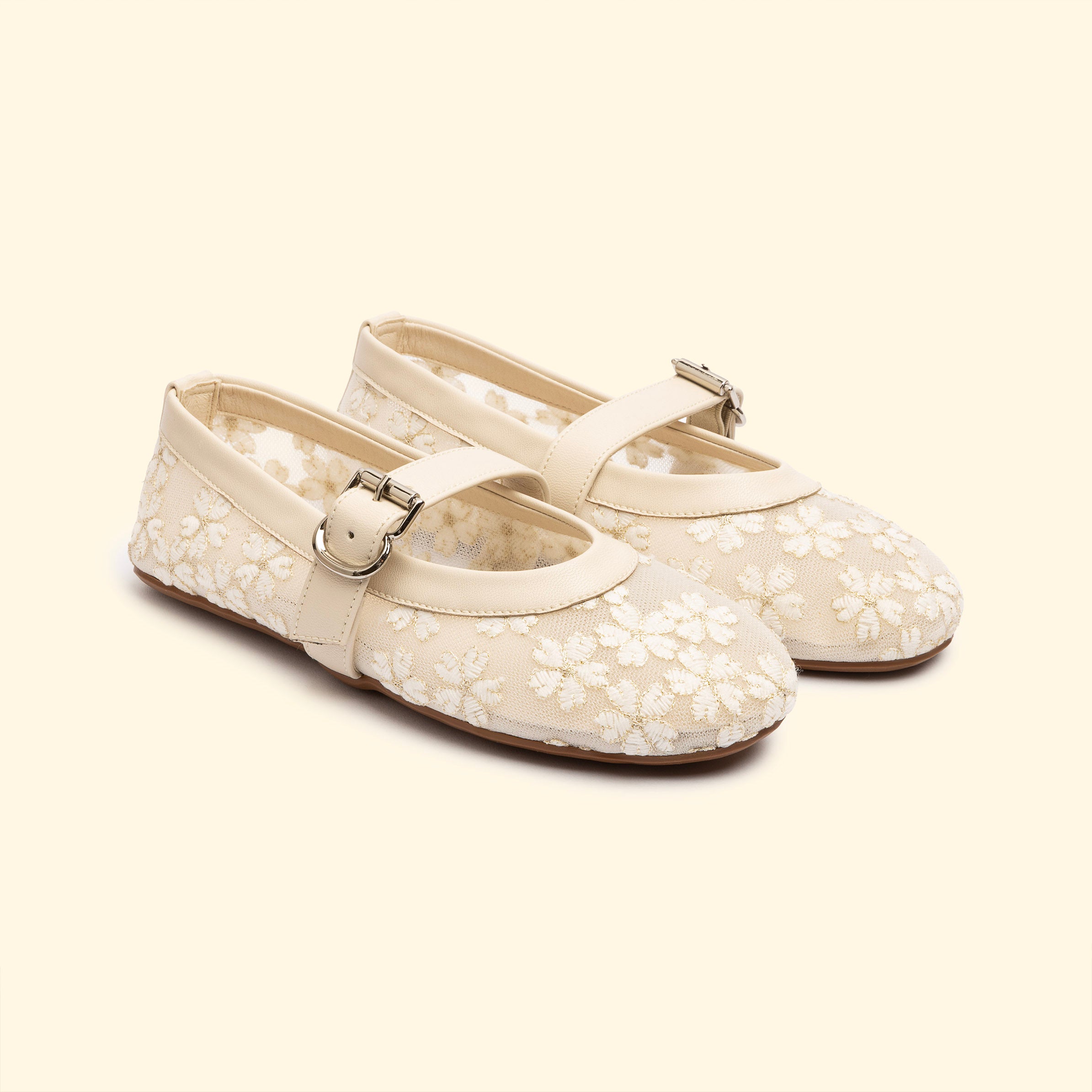 Blossom Lace Mary Jane - Off White