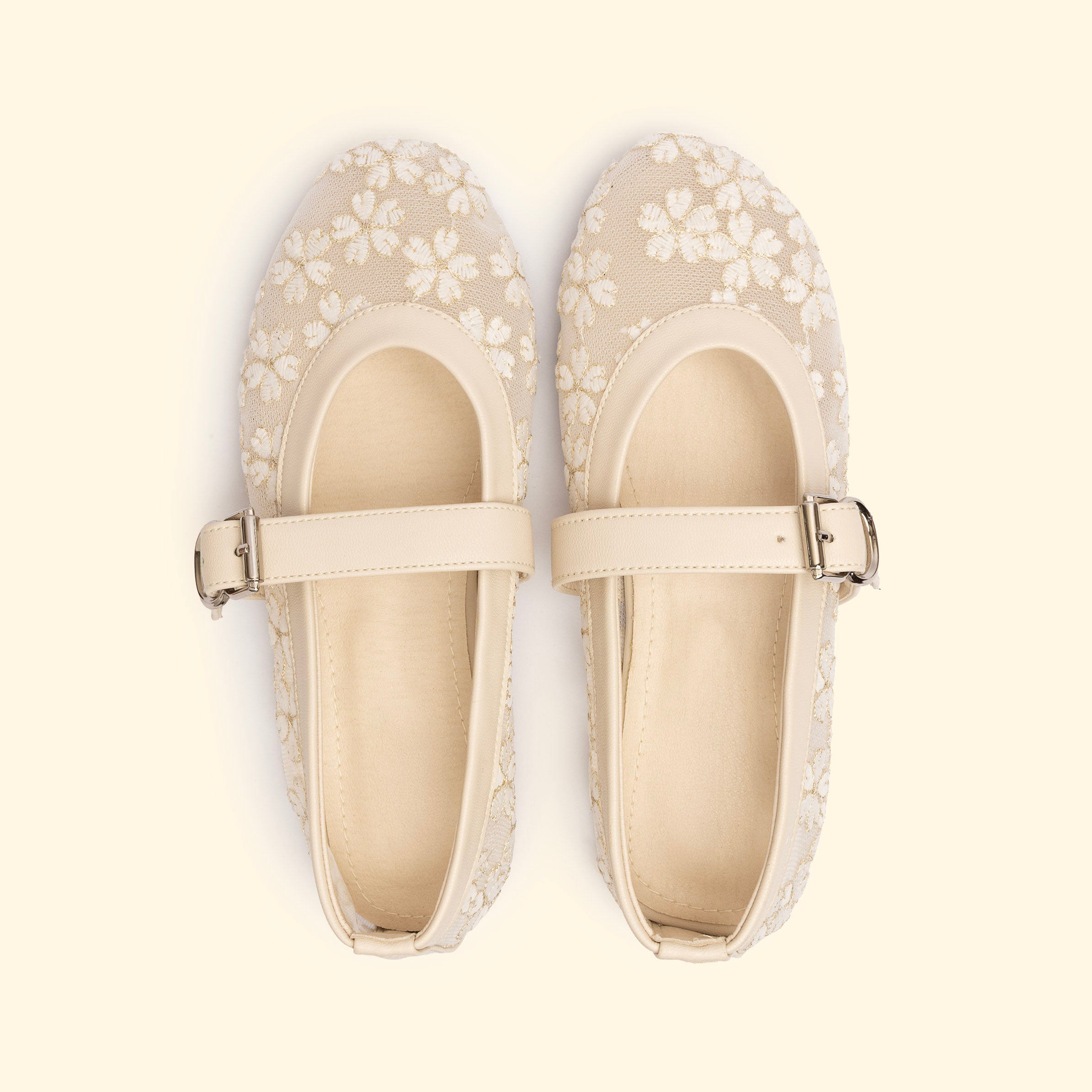 Blossom Lace Mary Jane - Off White
