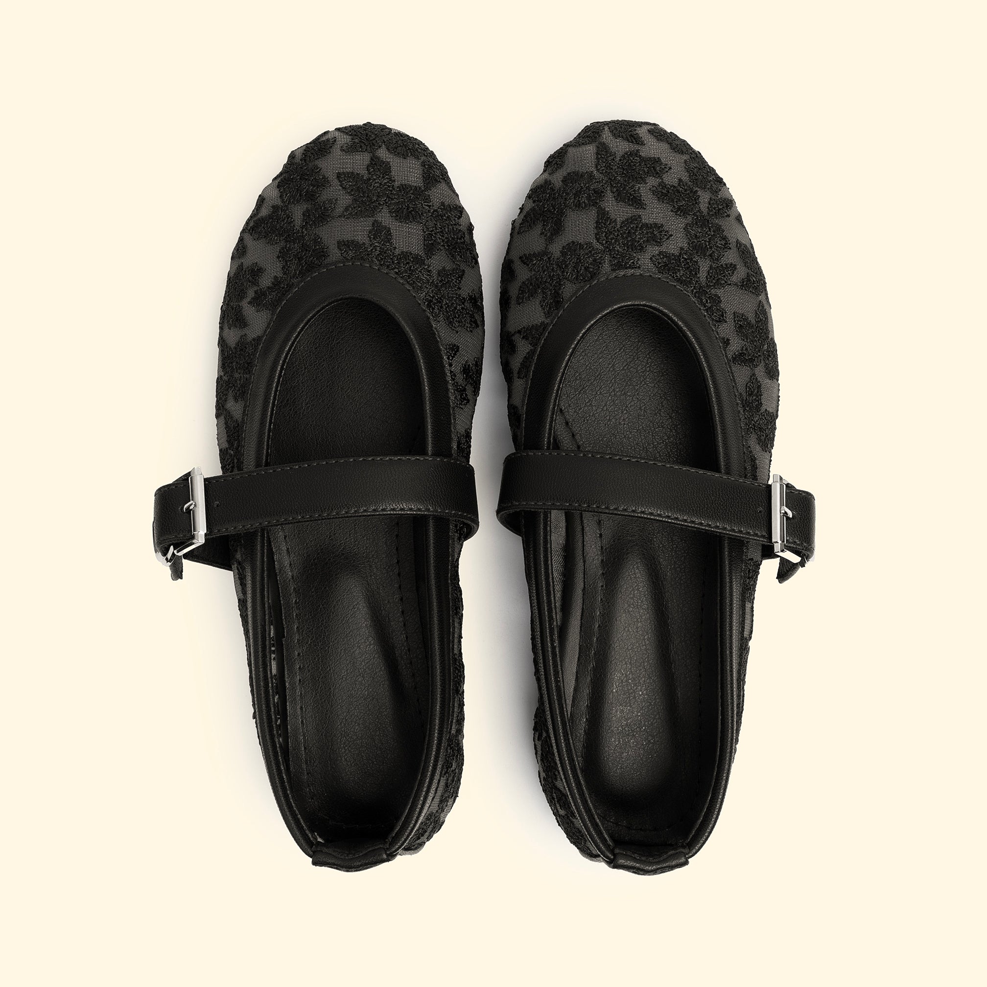 Autumn Lace Flats - Black