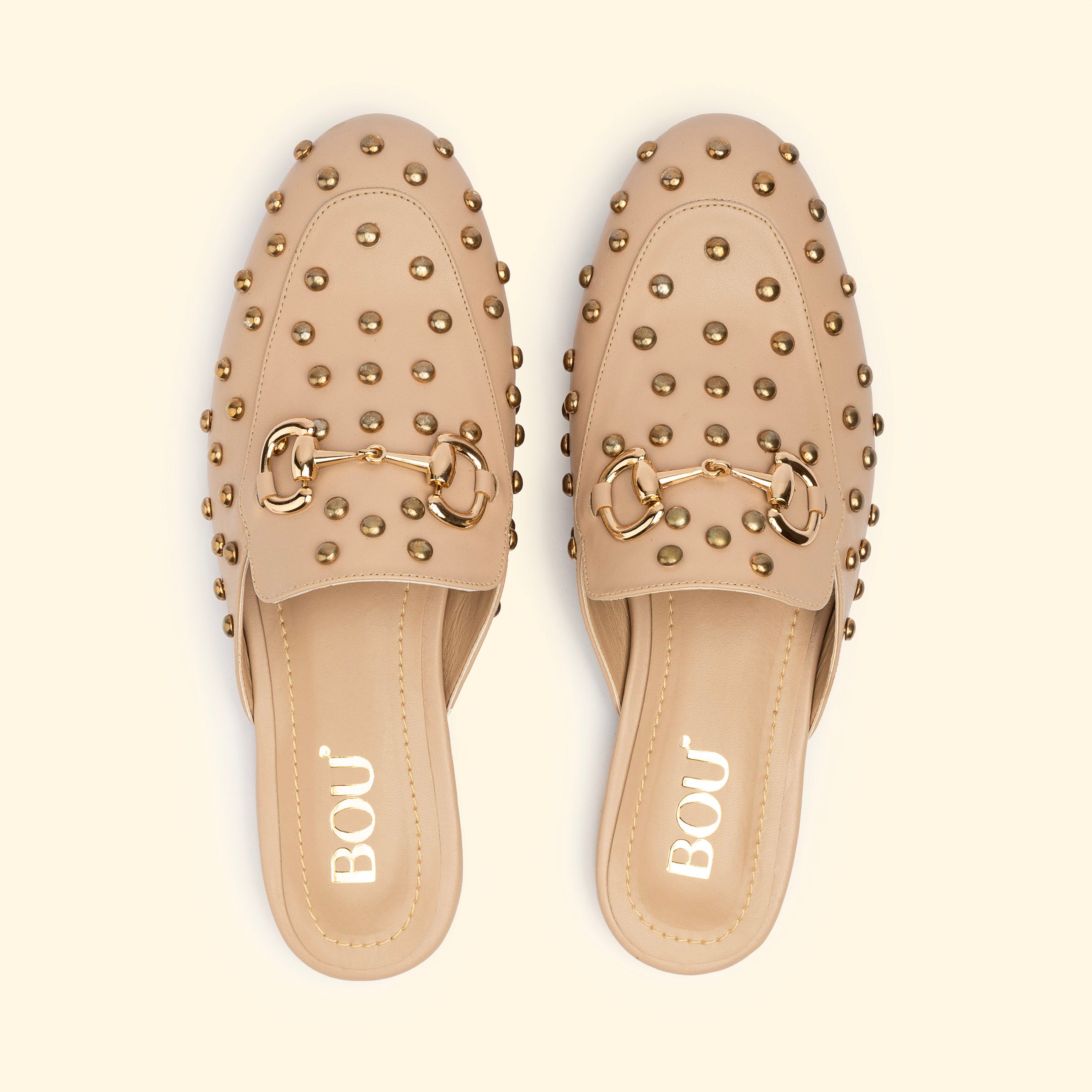 CAMILA STUD MULES - Camila Sand