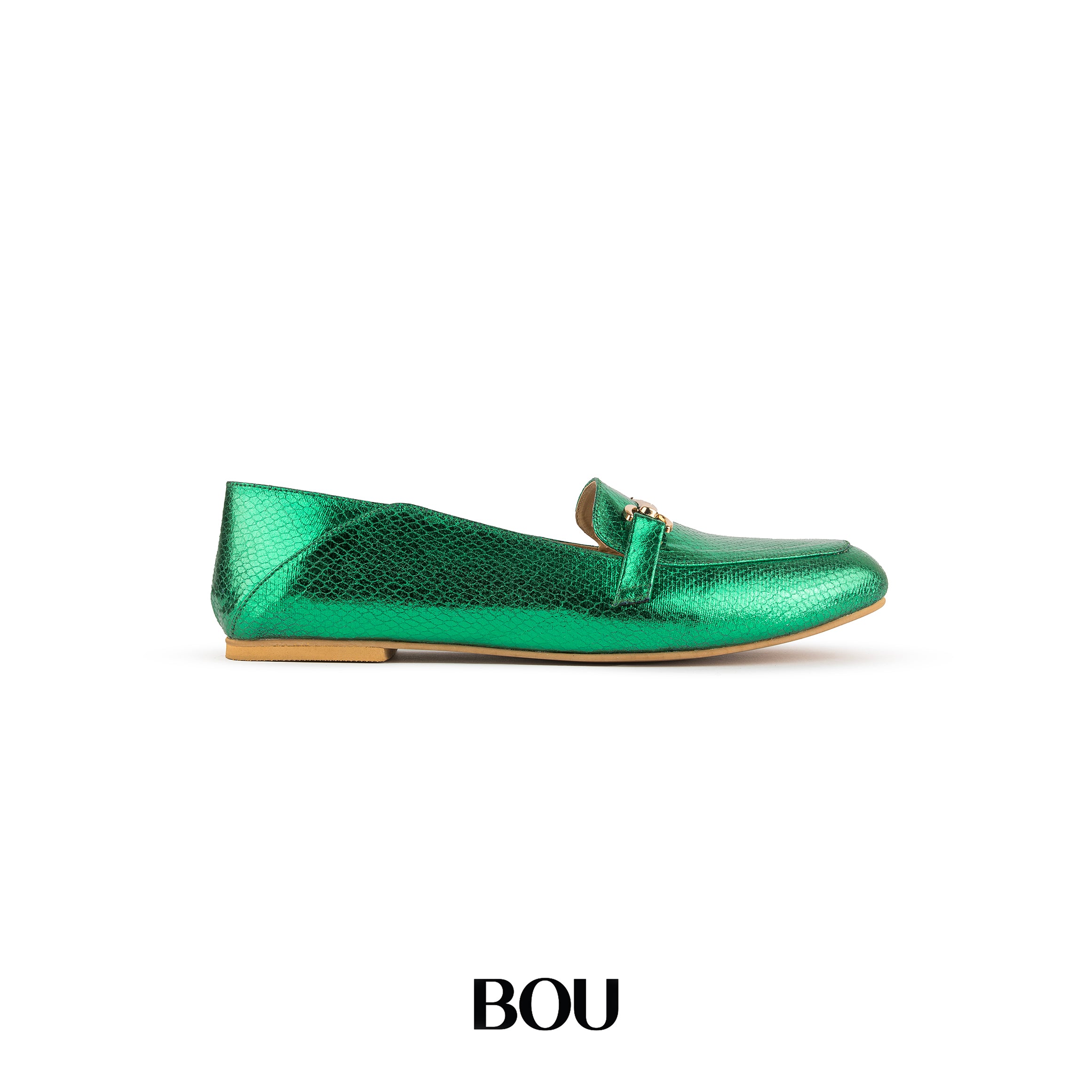 Metallic Loafers - Green