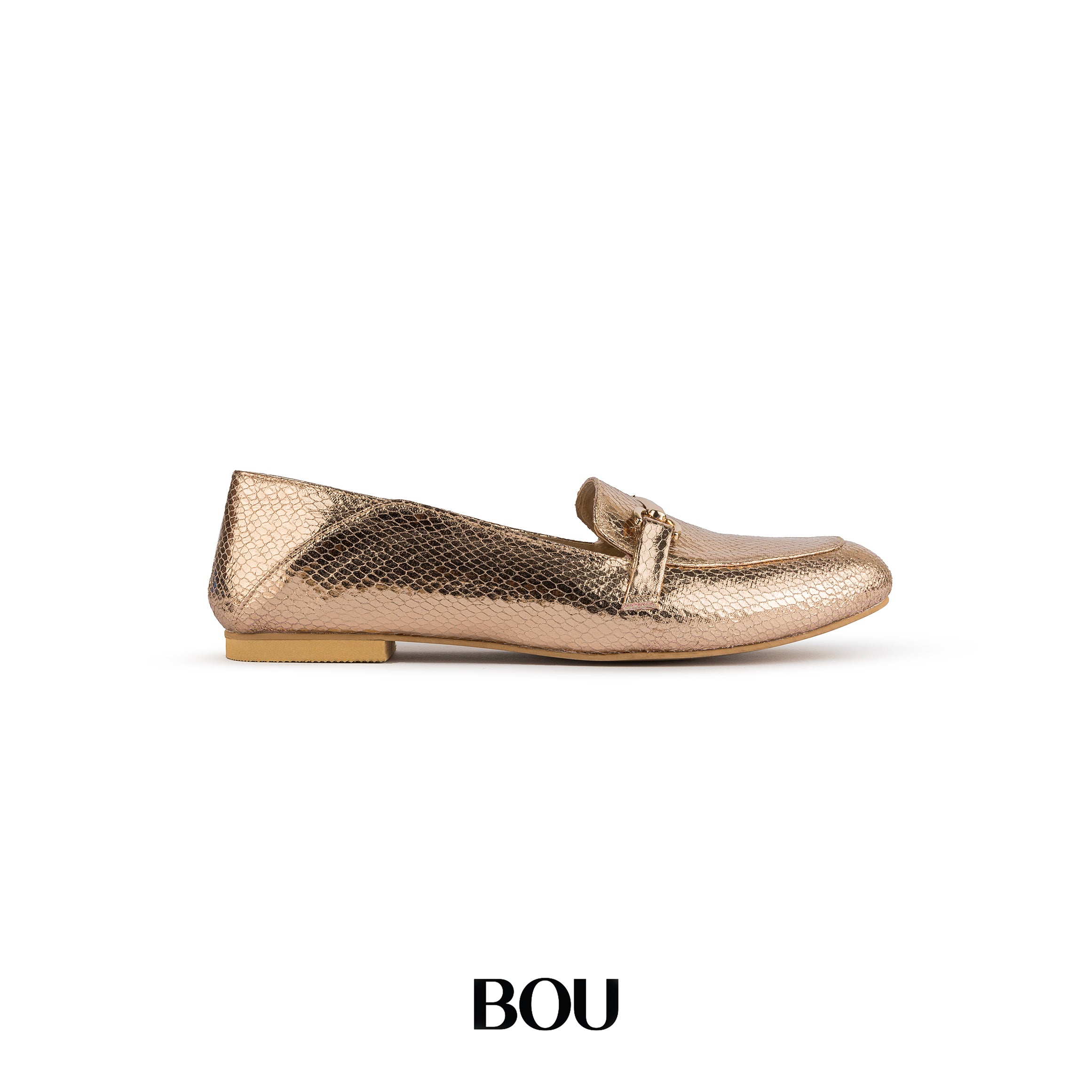 Metallic Loafers - Rose Gold