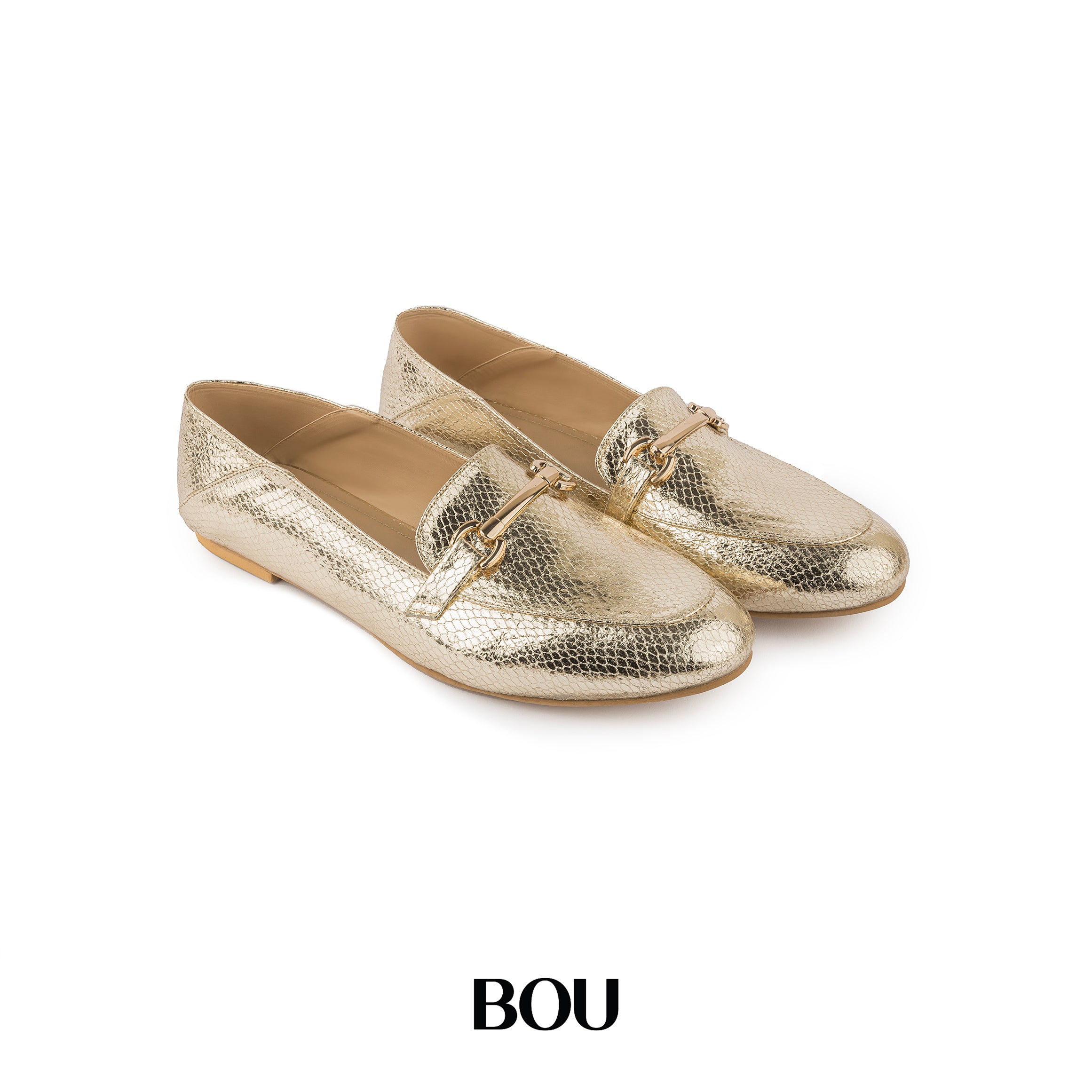 Metallic Loafers - Gold