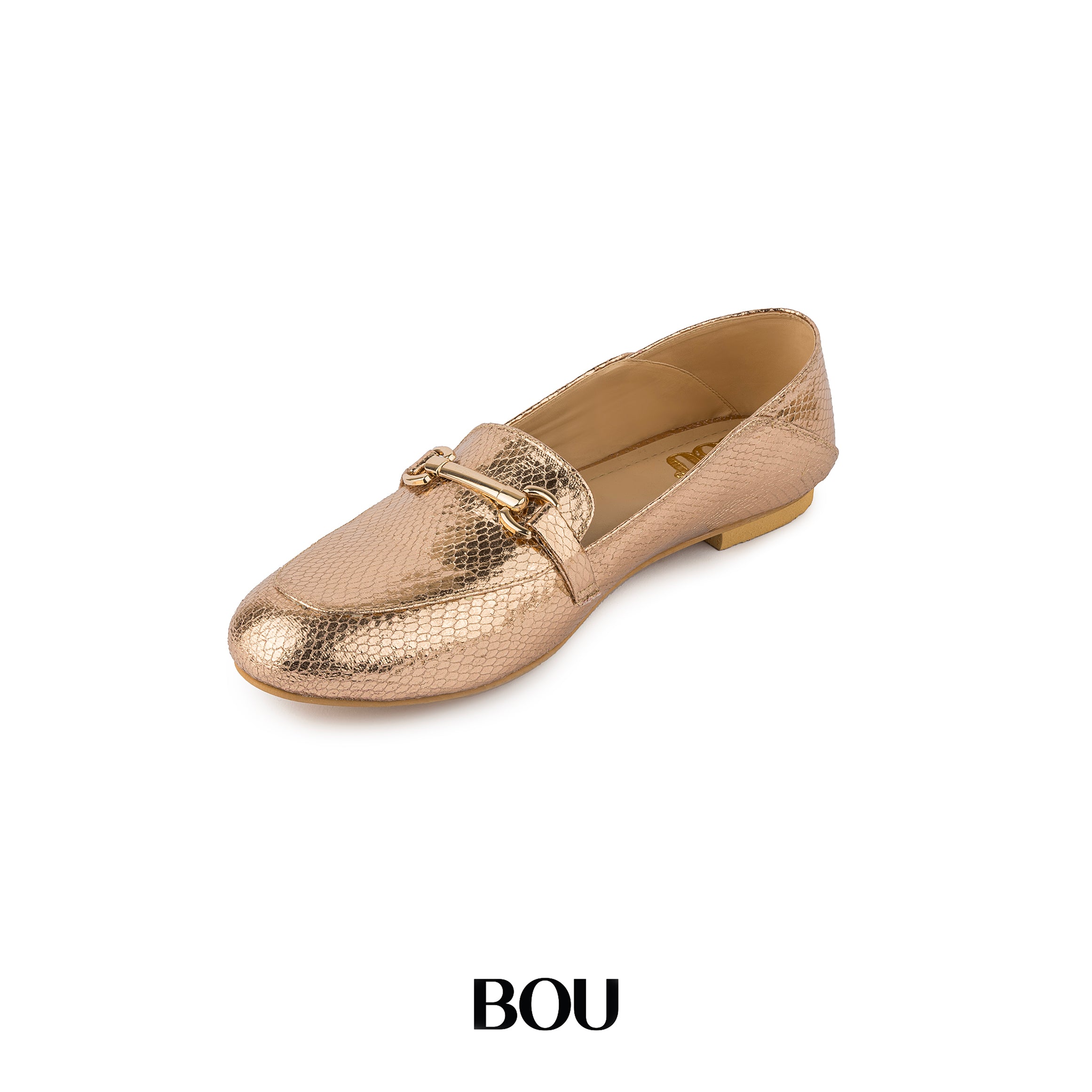 Metallic Loafers - Rose Gold