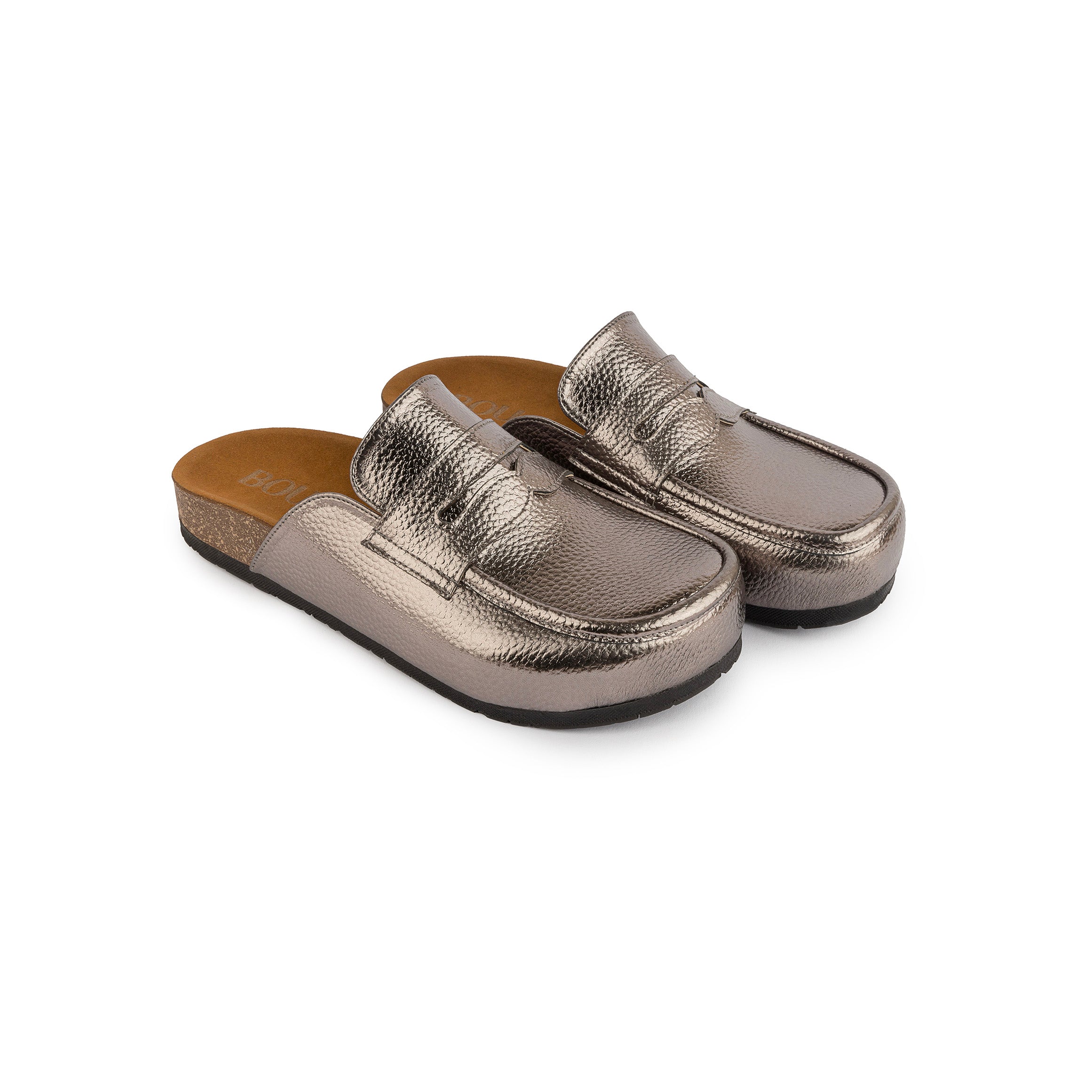 Loafer Clogs - Shinny Taupe