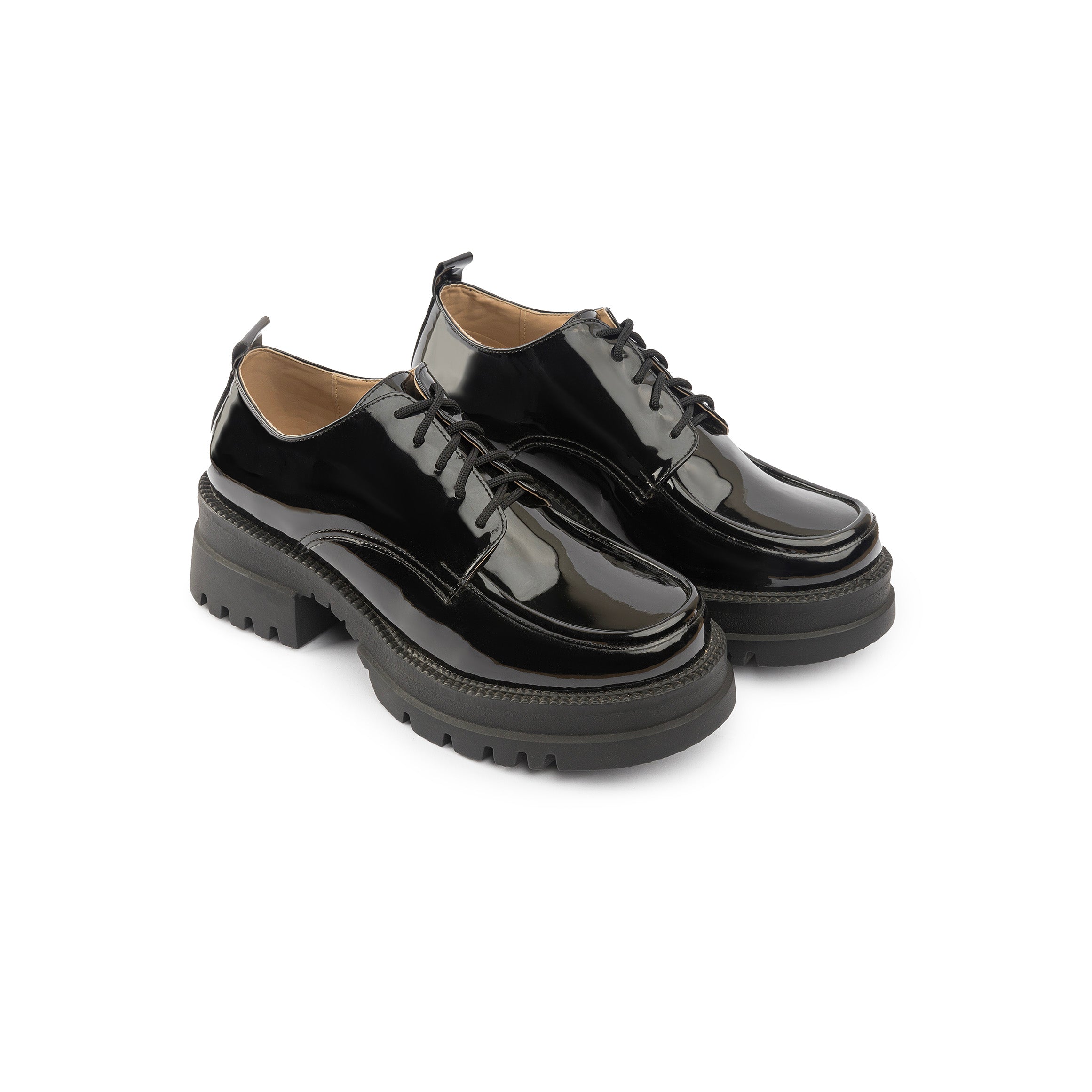 Chunky Loafers with laces - Black