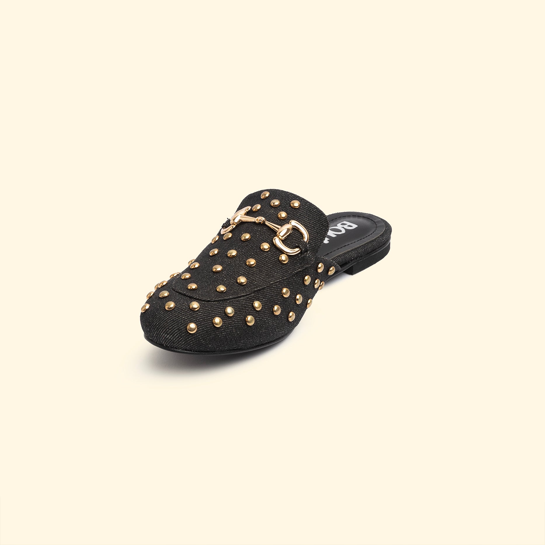 CAMILA STUD MULES - Camila Coal Denim