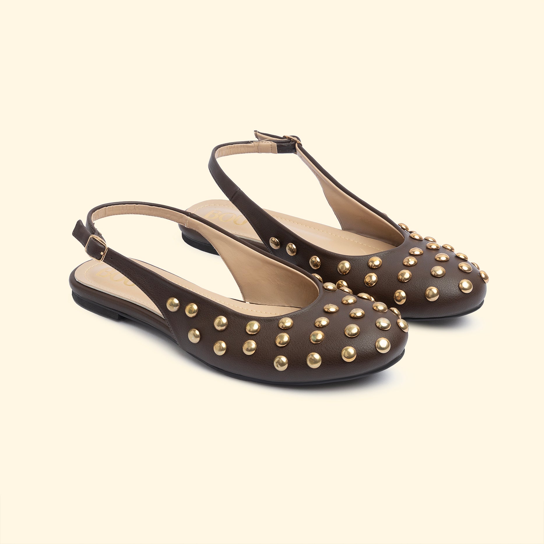 NINA STUD SLINGBACKS -  Nina Cacao