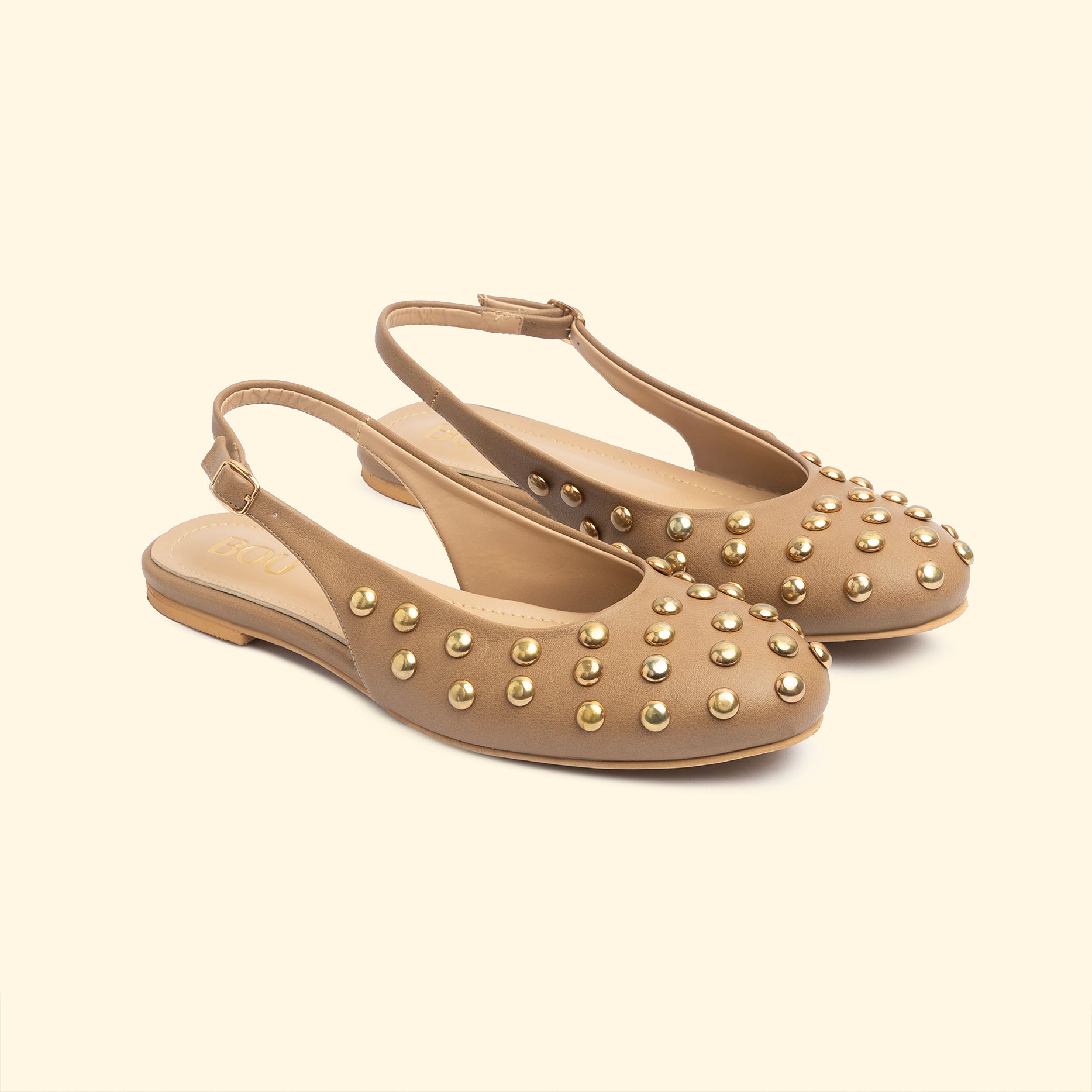 NINA STUD SLINGBACKS - Nina Mocha