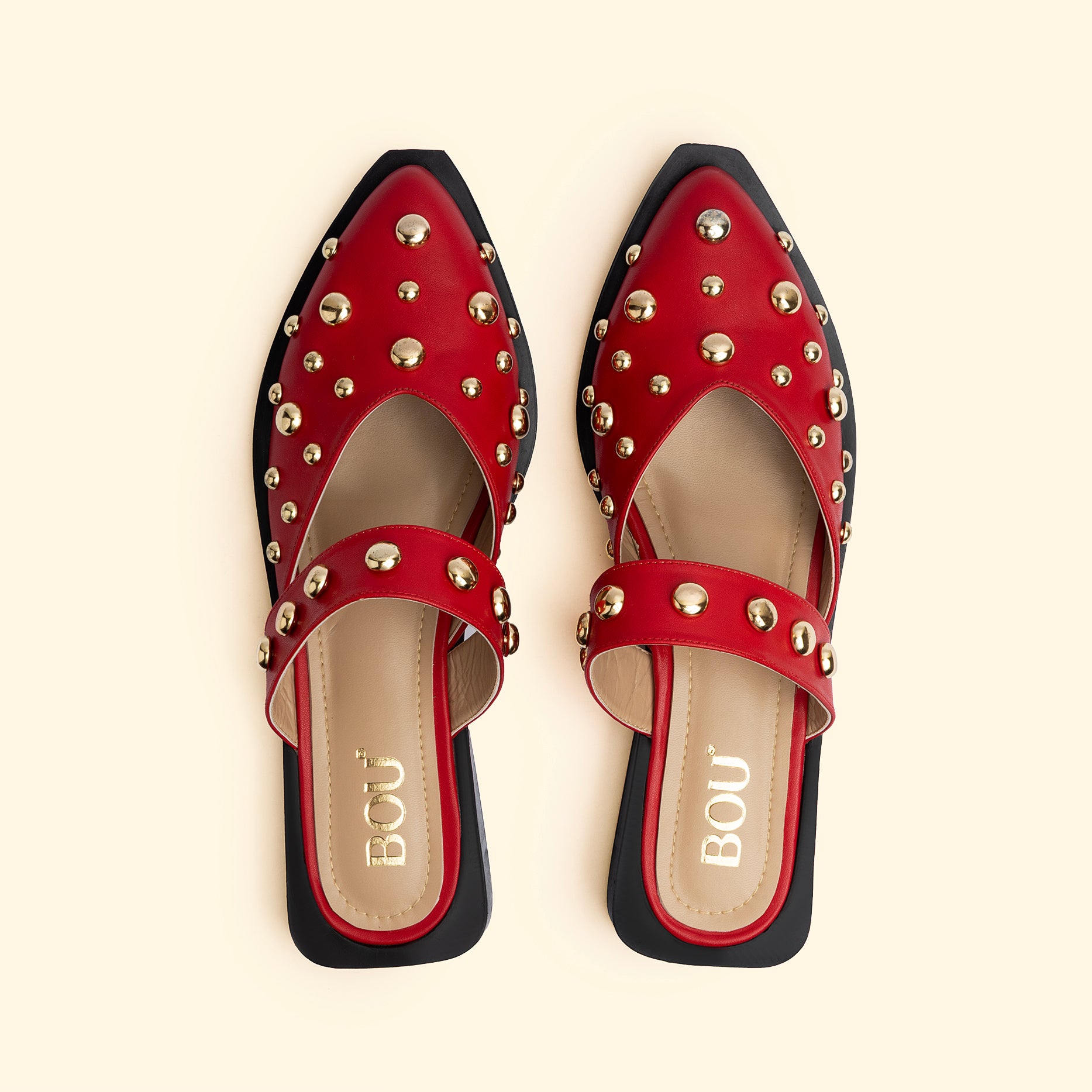LUNA STUD FLATS - Cherry Heat